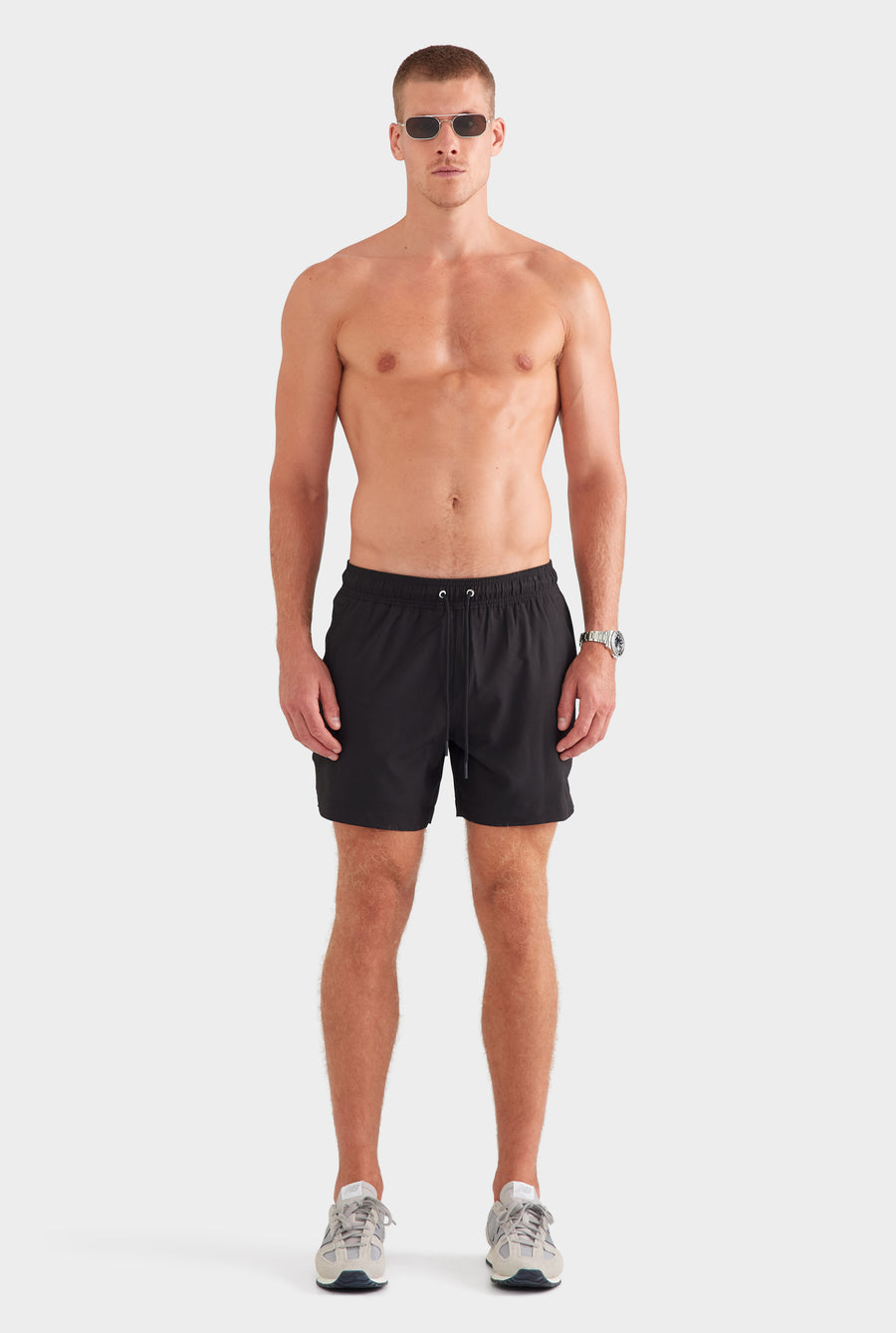 Solid Stretch Swim Short - Black