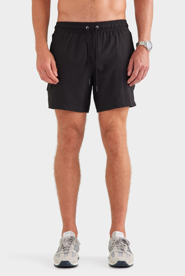 Solid Stretch Swim Short - Black