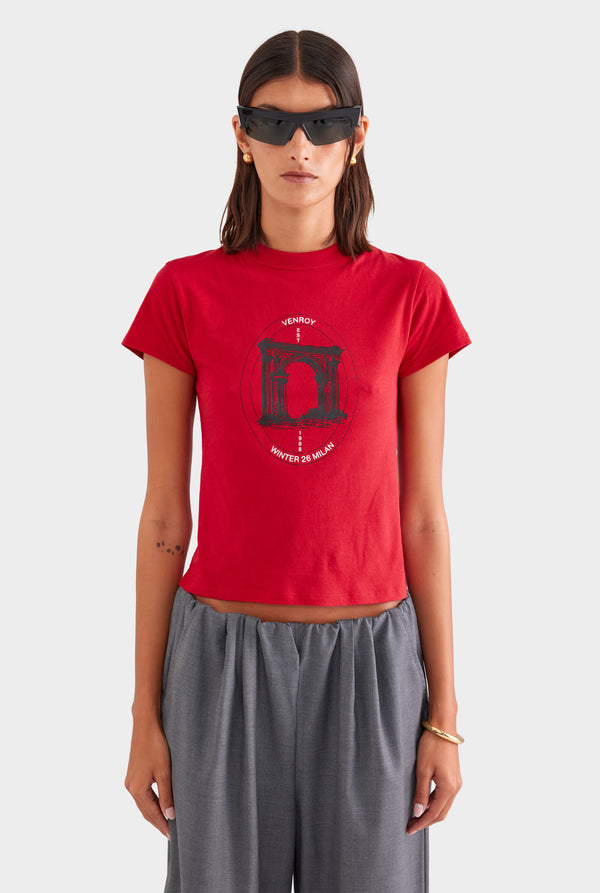 Lightweight Cotton Baby Tee - Milano/Red