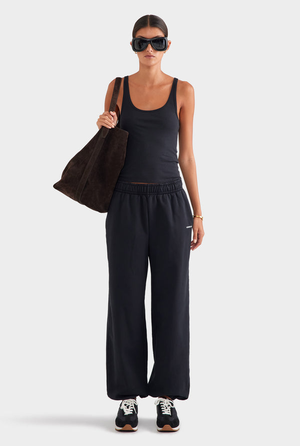 Fleece Track Pant - Black