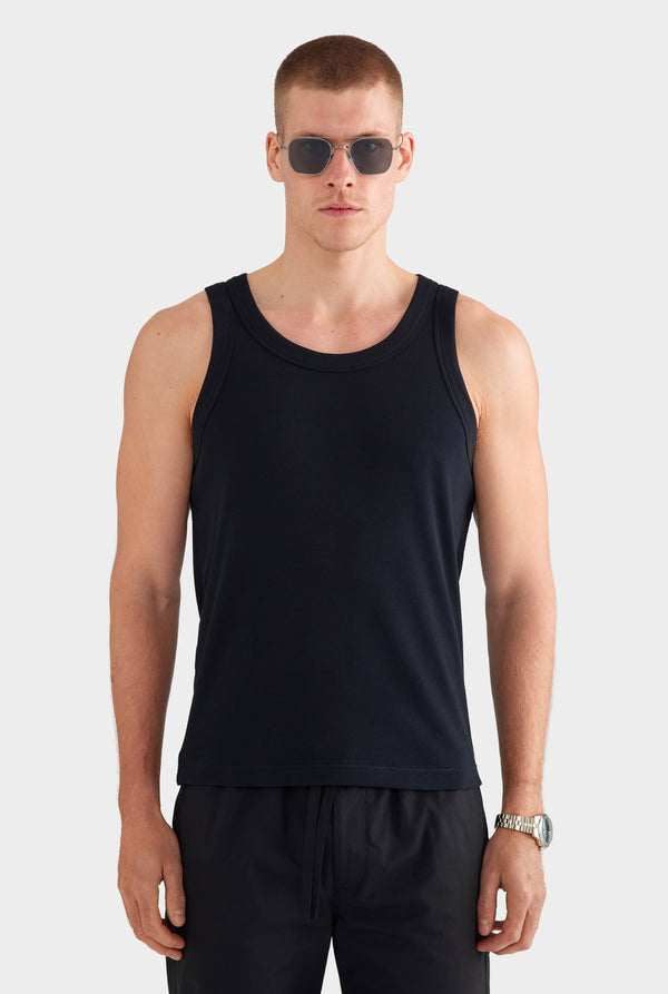 Jersey Rib Tank - Black