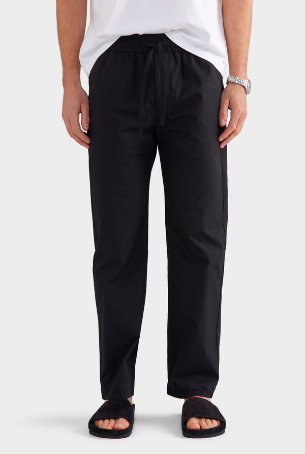 Cotton Poplin Trouser - Black