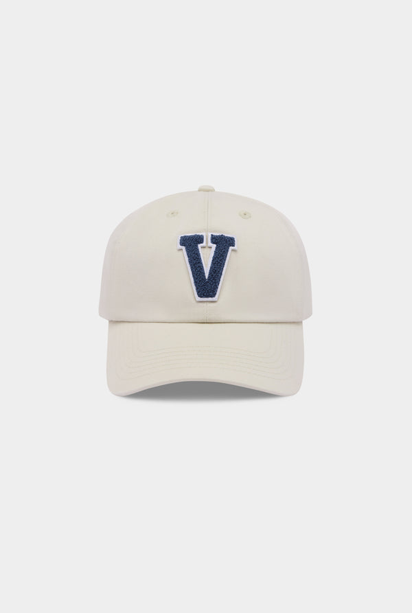 Venroy Varsity Cotton Twill Cap - Ecru