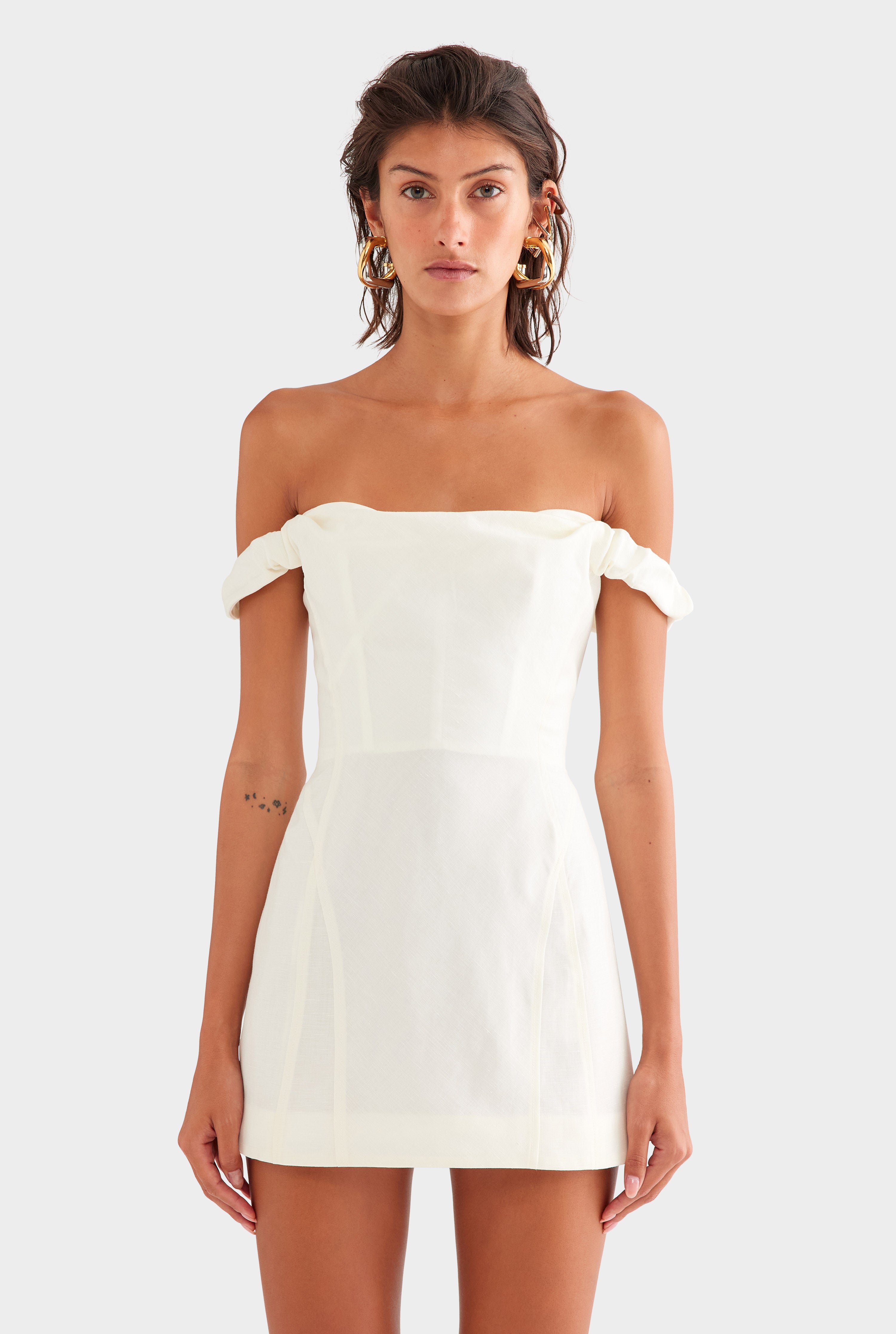 white christmas dresses Bold New Look Corset Lace-Up Linen Skater Dress white christmas dresses Bold New Look Corset Lace-Up Linen Skater Dress
