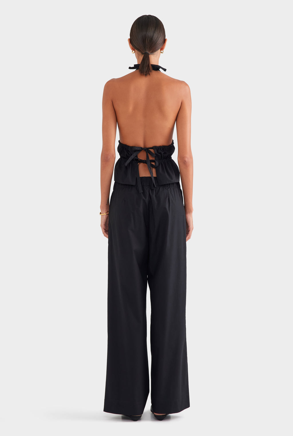 Heavy Cotton Poplin Pant - Black