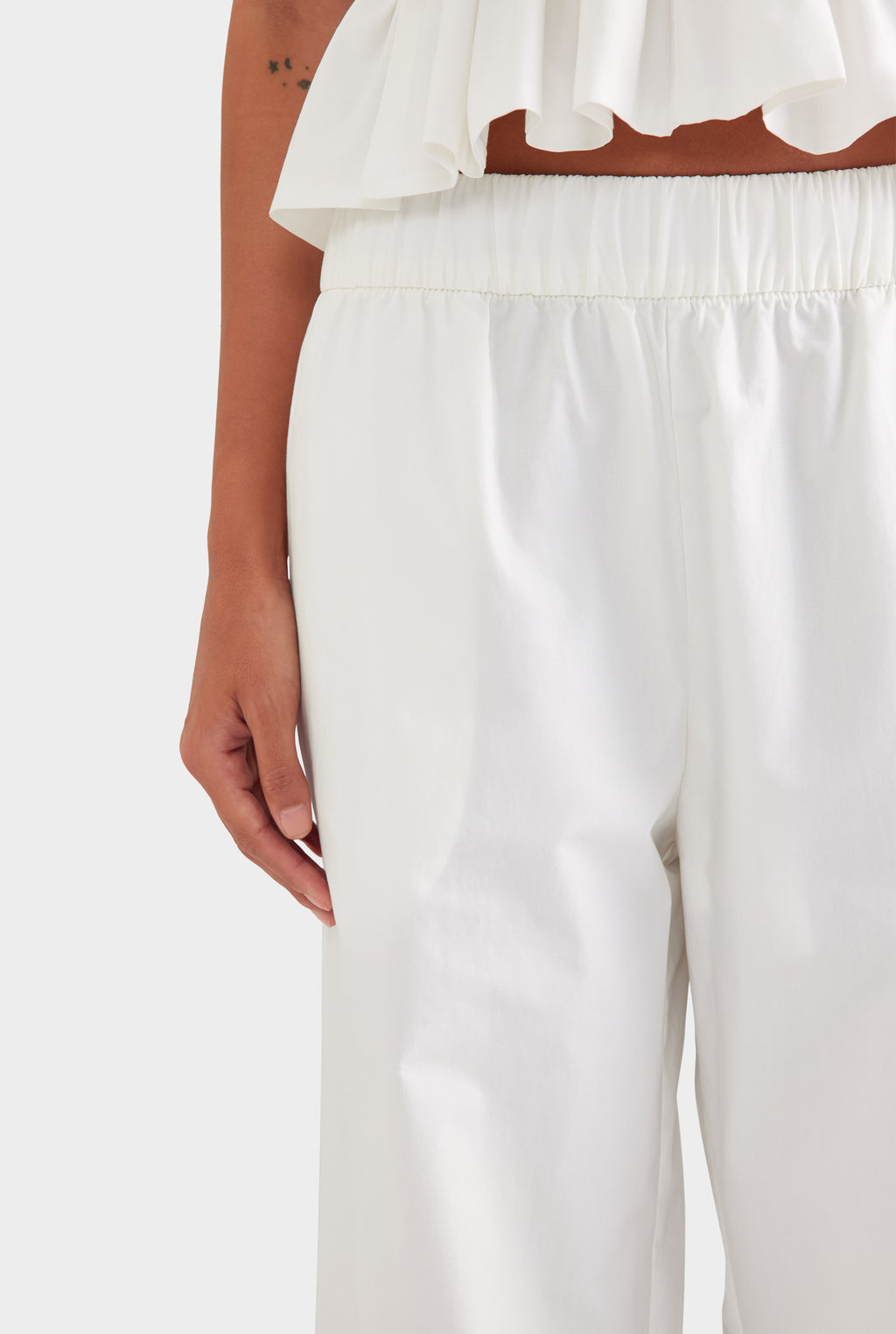 Heavy Cotton Poplin Pant - White