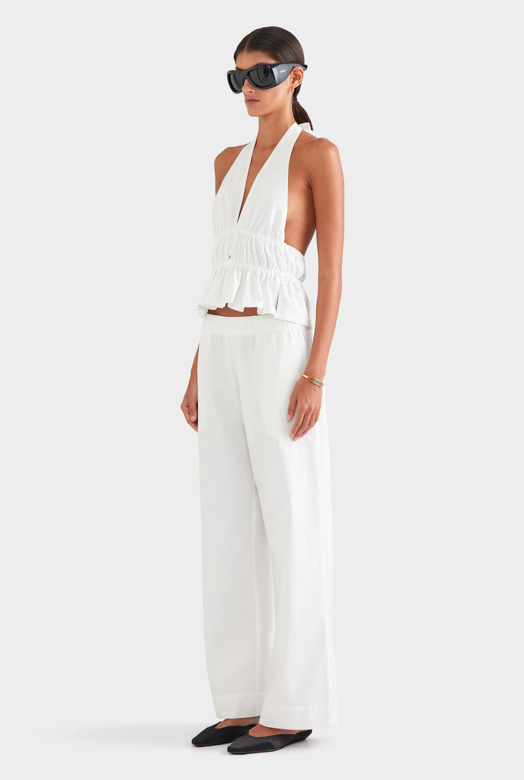 Heavy Cotton Poplin Pant - White