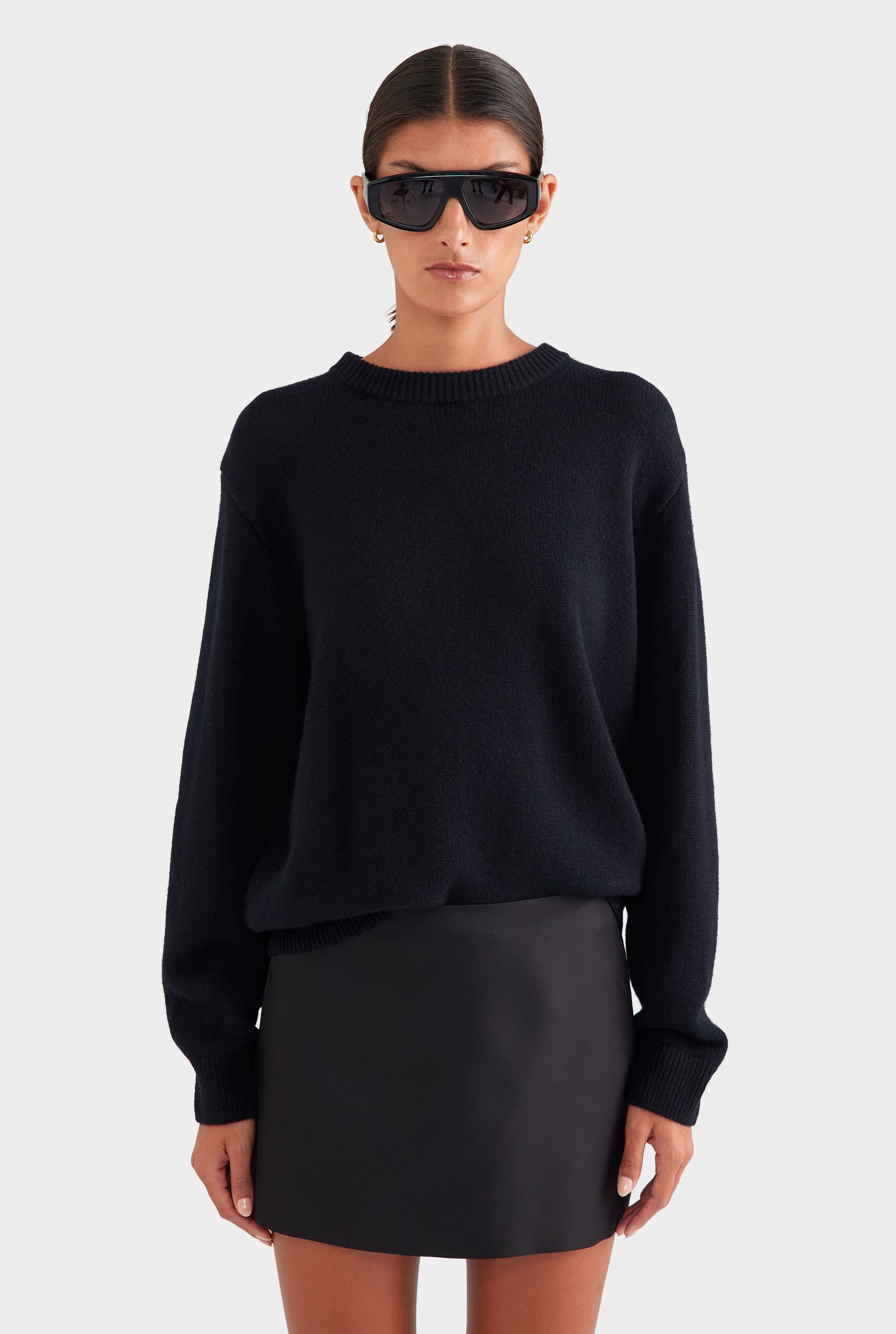 Silk Mini Skirt - Black
