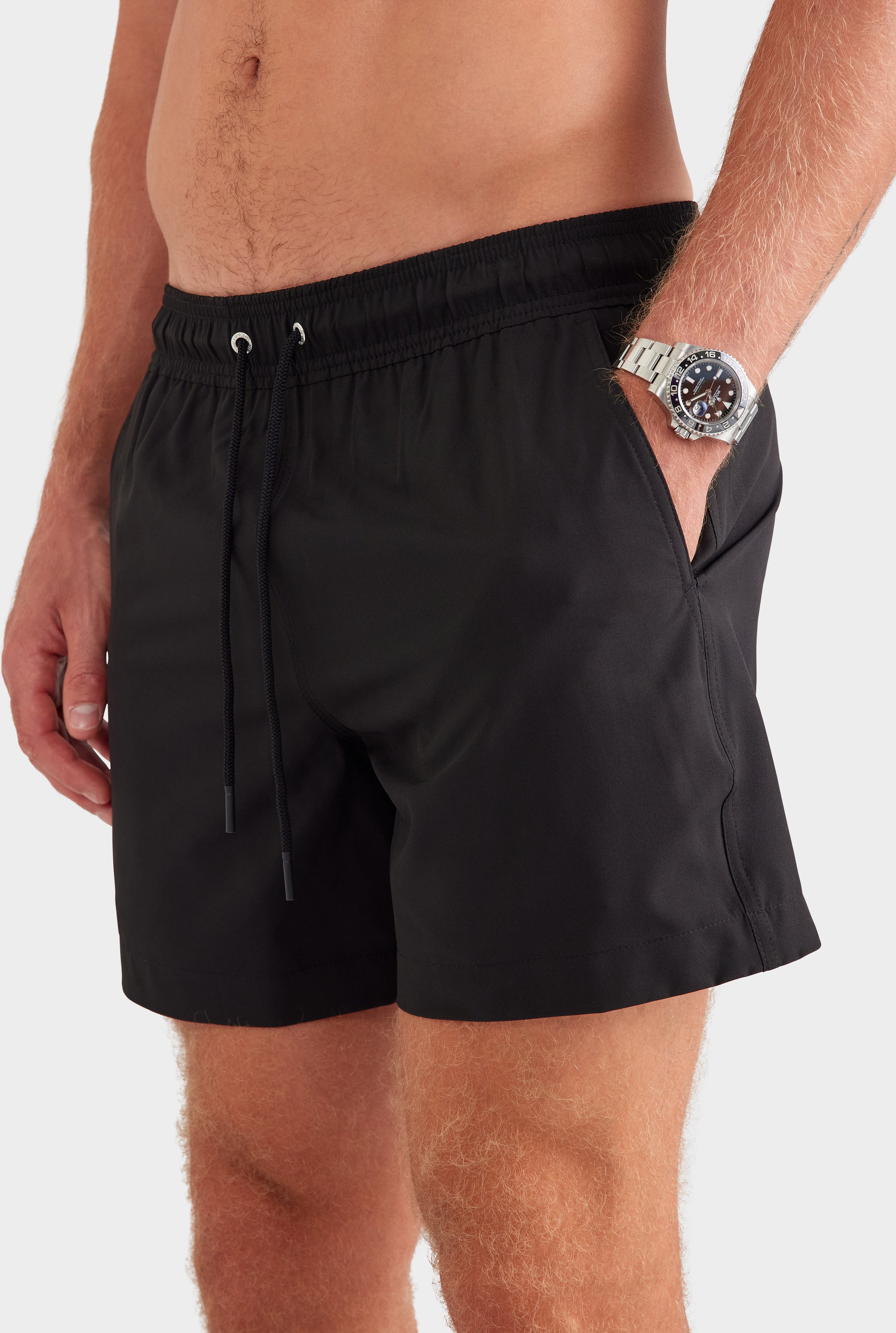 Solid Stretch Swim Short - Black