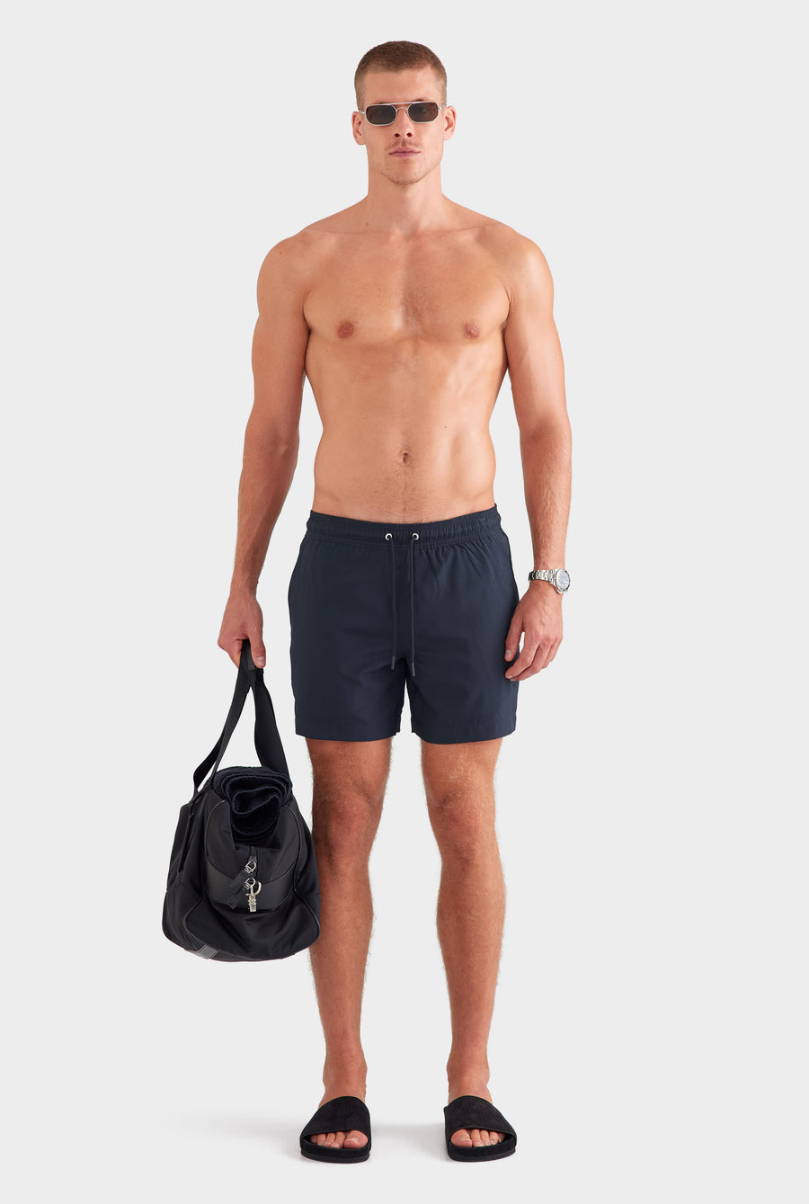 Solid Stretch Swim Short - Navy
