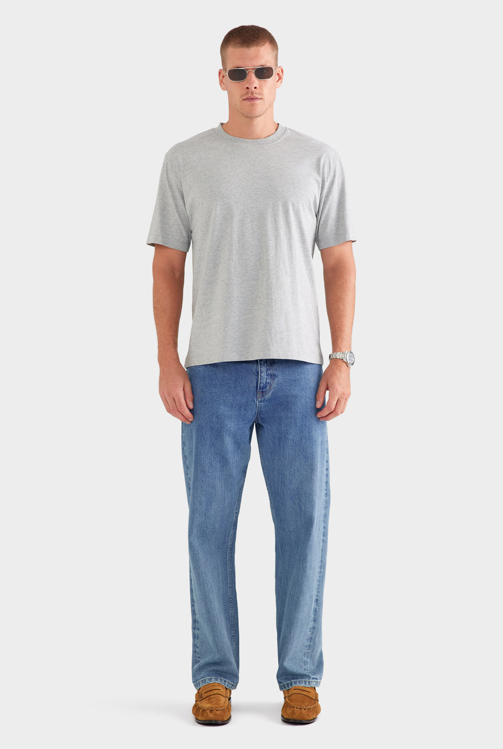 Standard Cotton T Shirt - Grey Marl