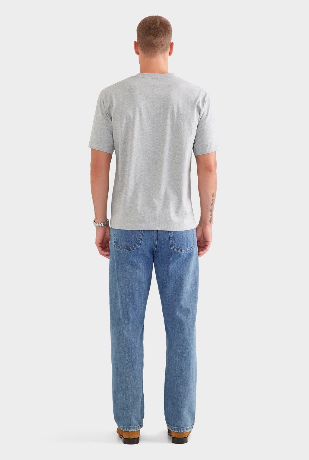 Standard Cotton T Shirt - Grey Marl
