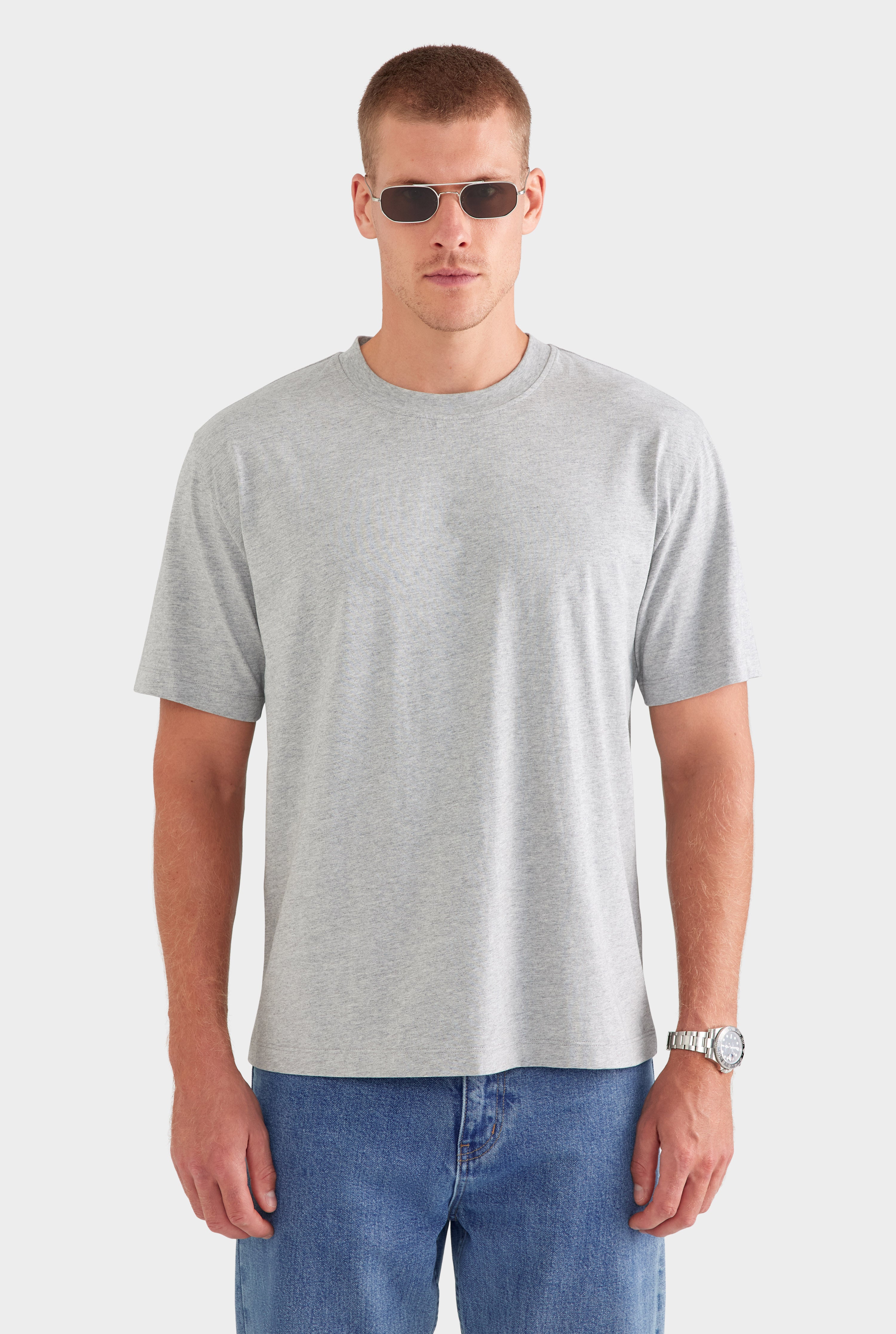 Standard Cotton T Shirt - Grey Marl