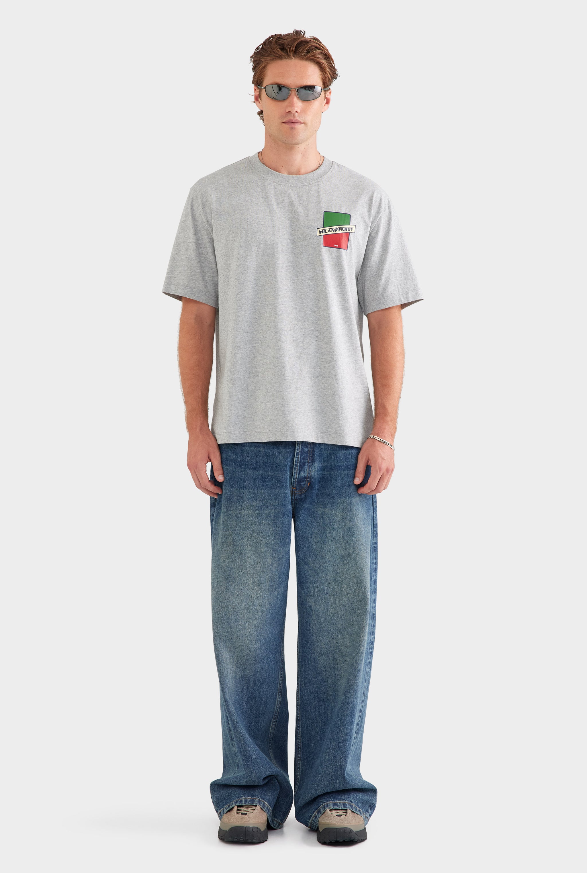 Standard Cotton T Shirt - Milano/Grey Marl