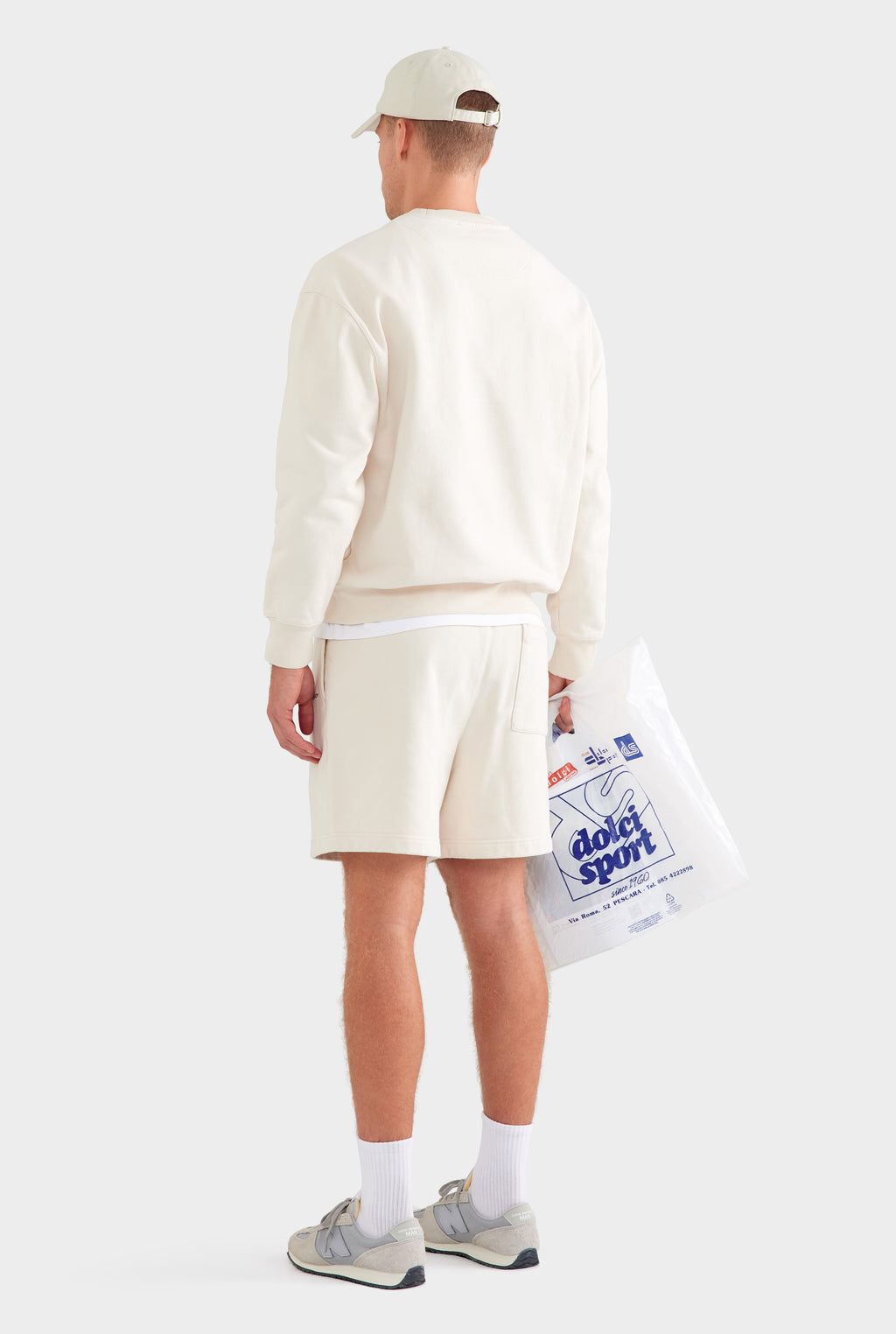 Fleece Track Crewneck - Cream