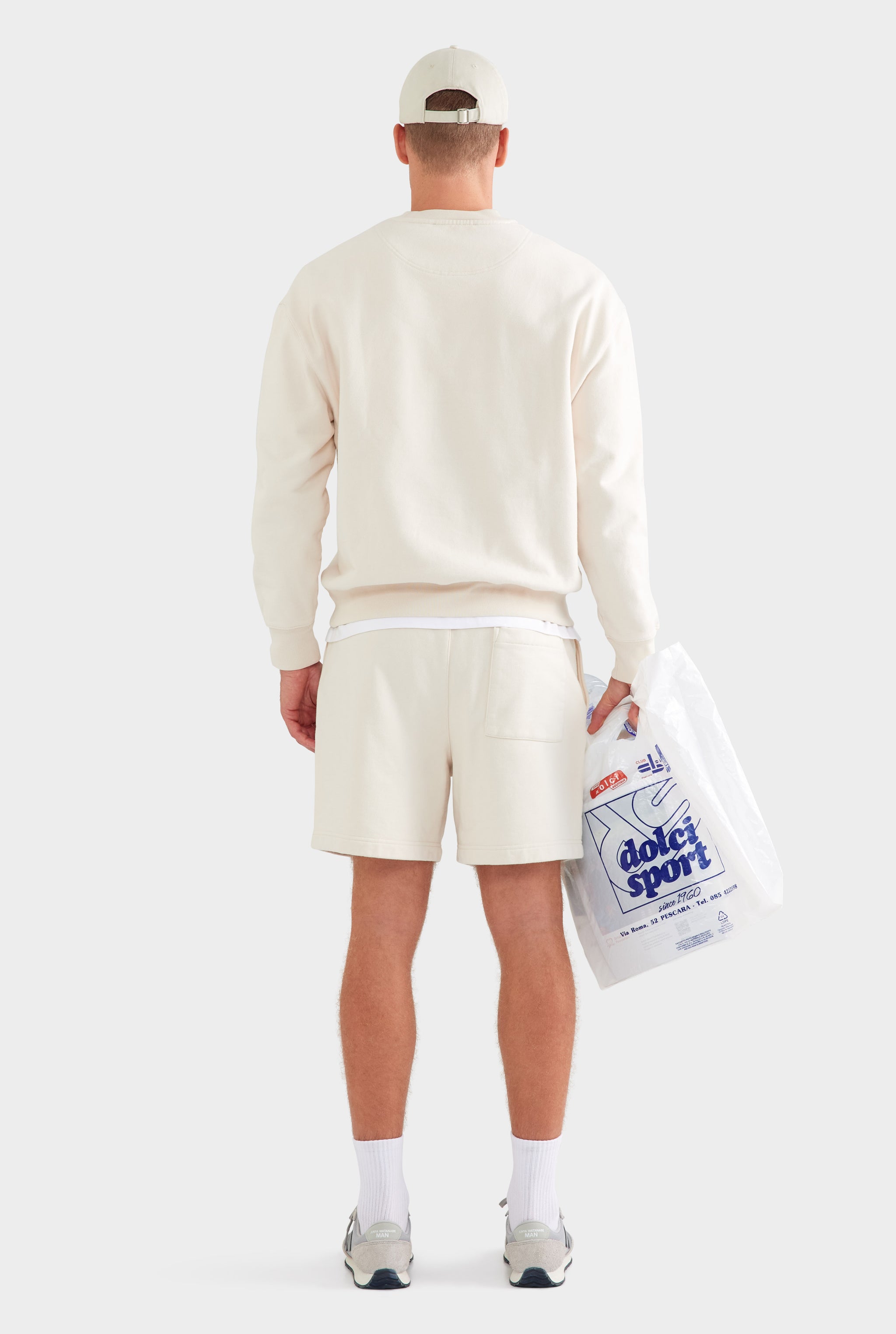 Fleece Track Crewneck - Cream