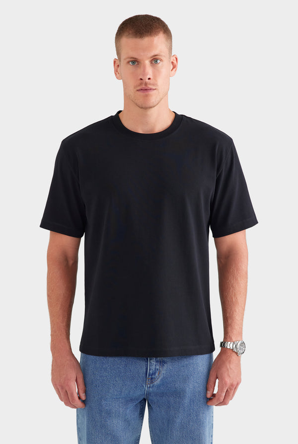 Heavyweight Standard Cotton T Shirt - Black