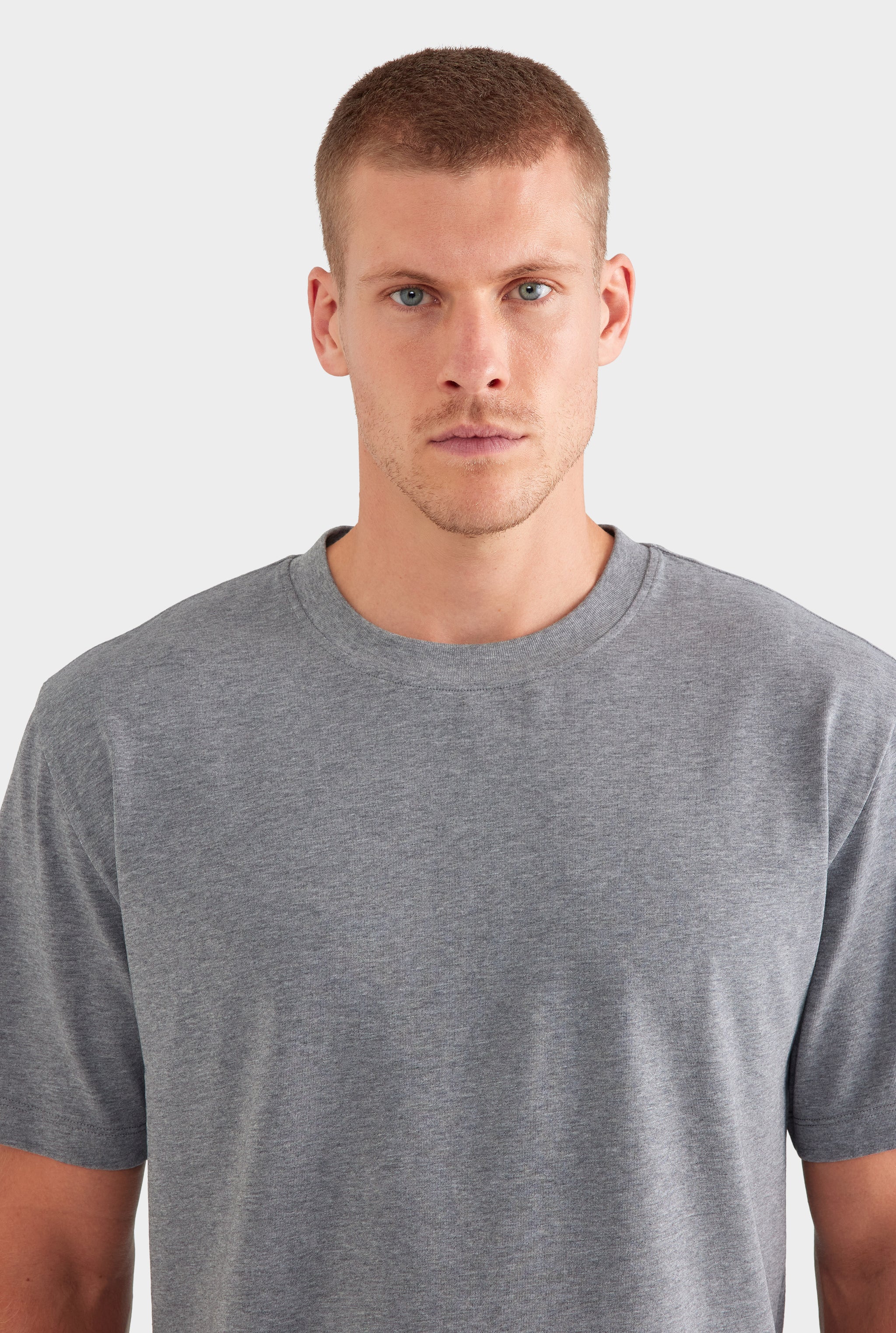 Heavyweight Standard Cotton T Shirt - Dark Grey Marl