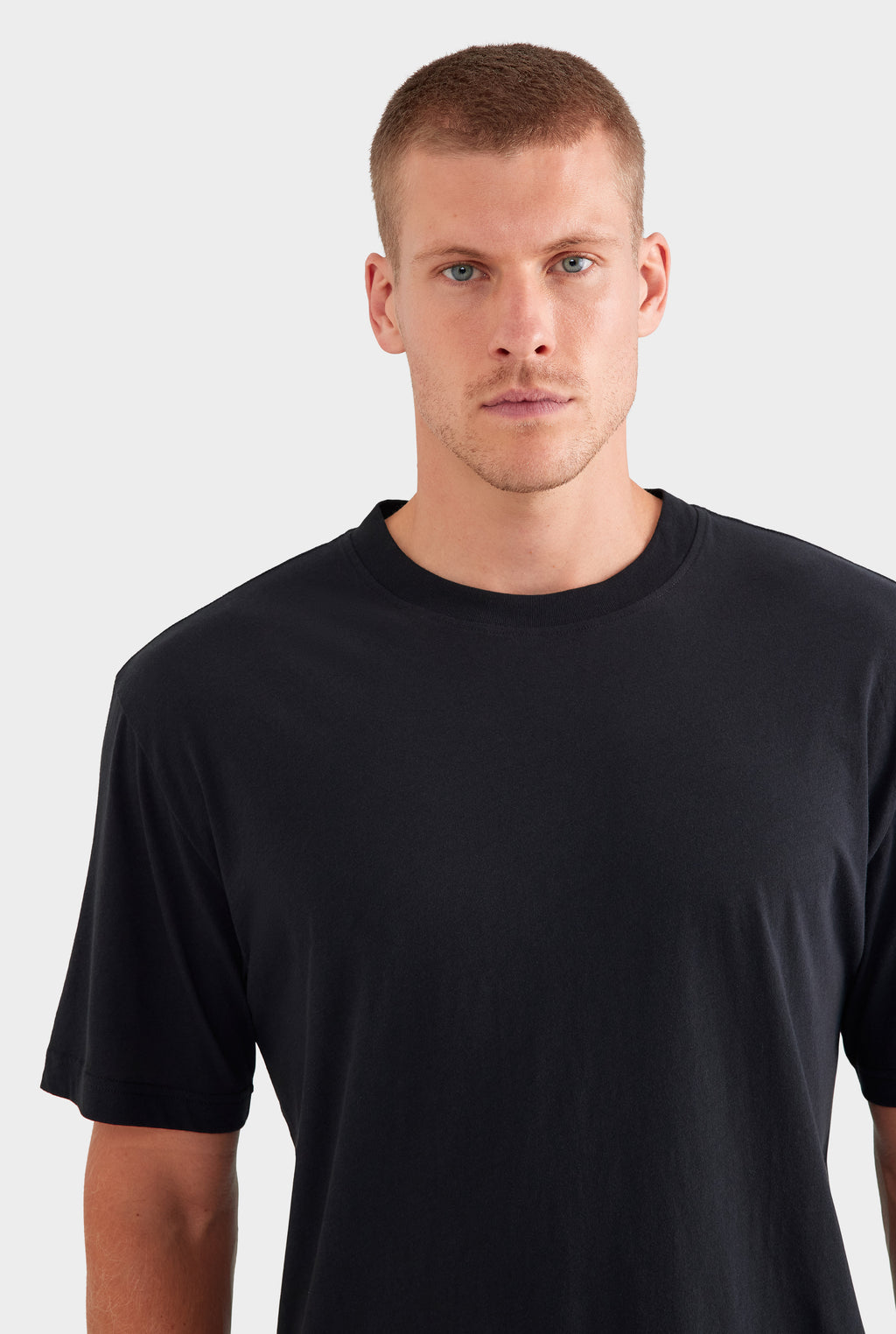 Lightweight Standard Cotton T Shirt - Black