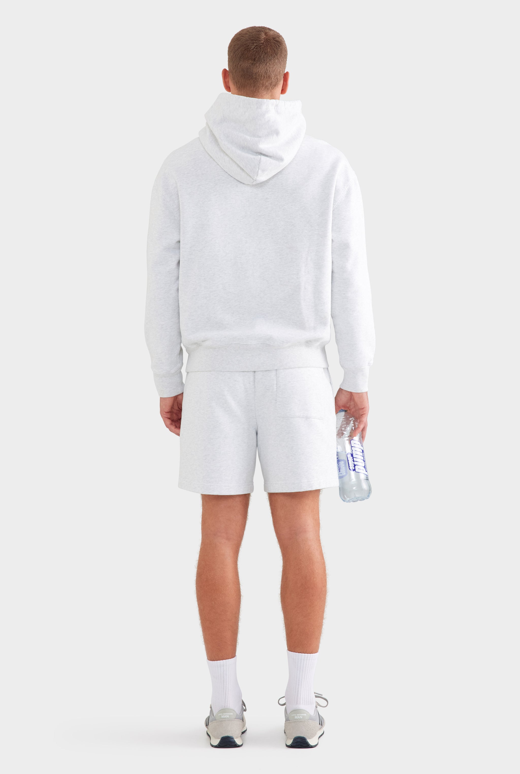 Fleece Track Hoodie - Light Grey Marl