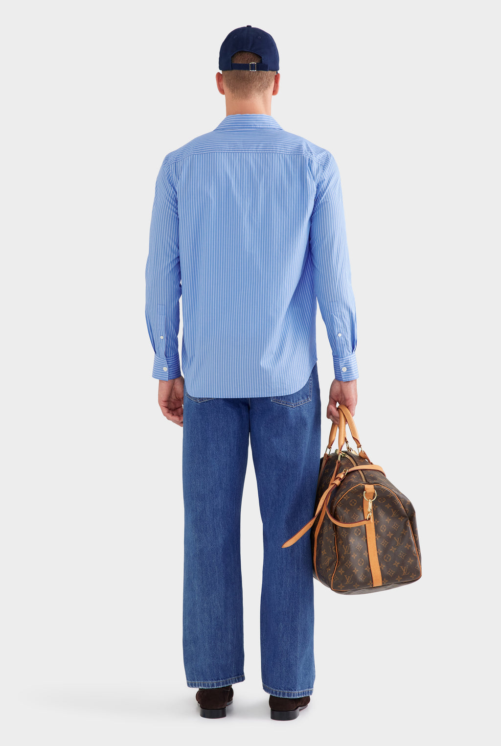 Stripe Cotton Shirt - Blue/White Stripe