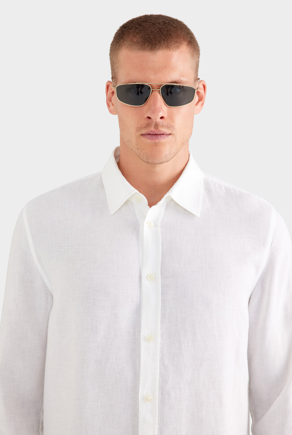 Relaxed Linen Shirt - White