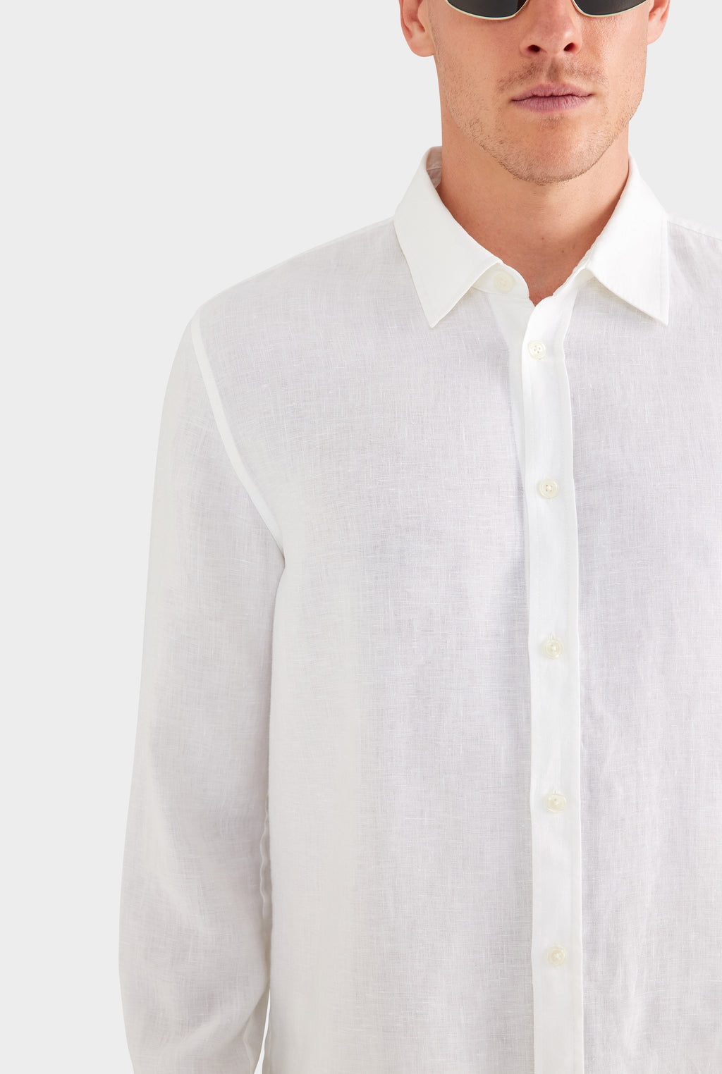 Relaxed Linen Shirt - White