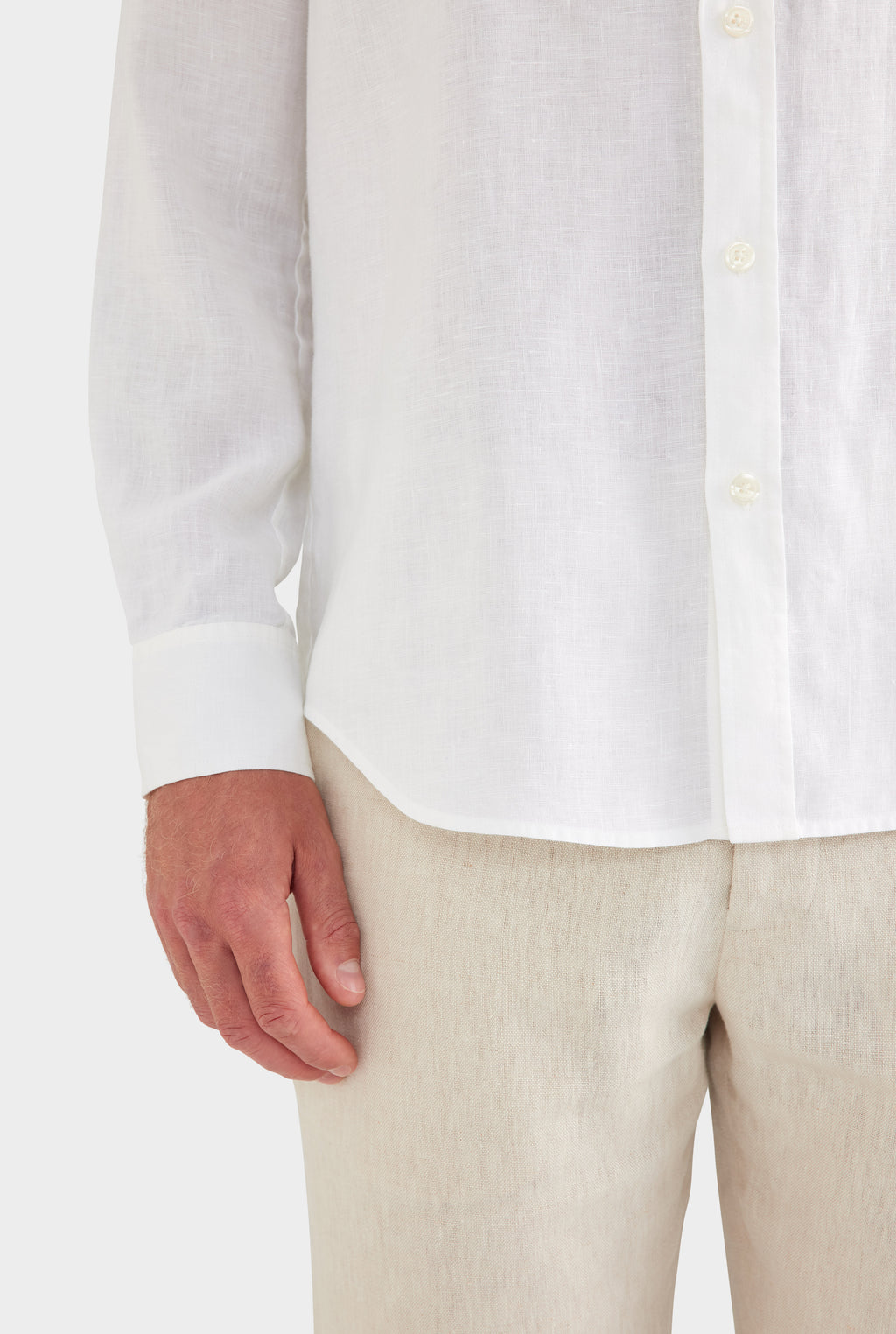 Relaxed Linen Shirt - White
