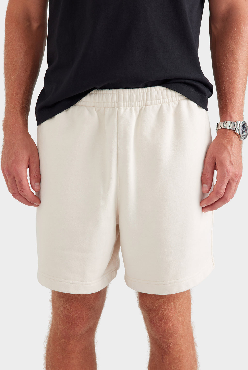 Fleece Track Short - Cream