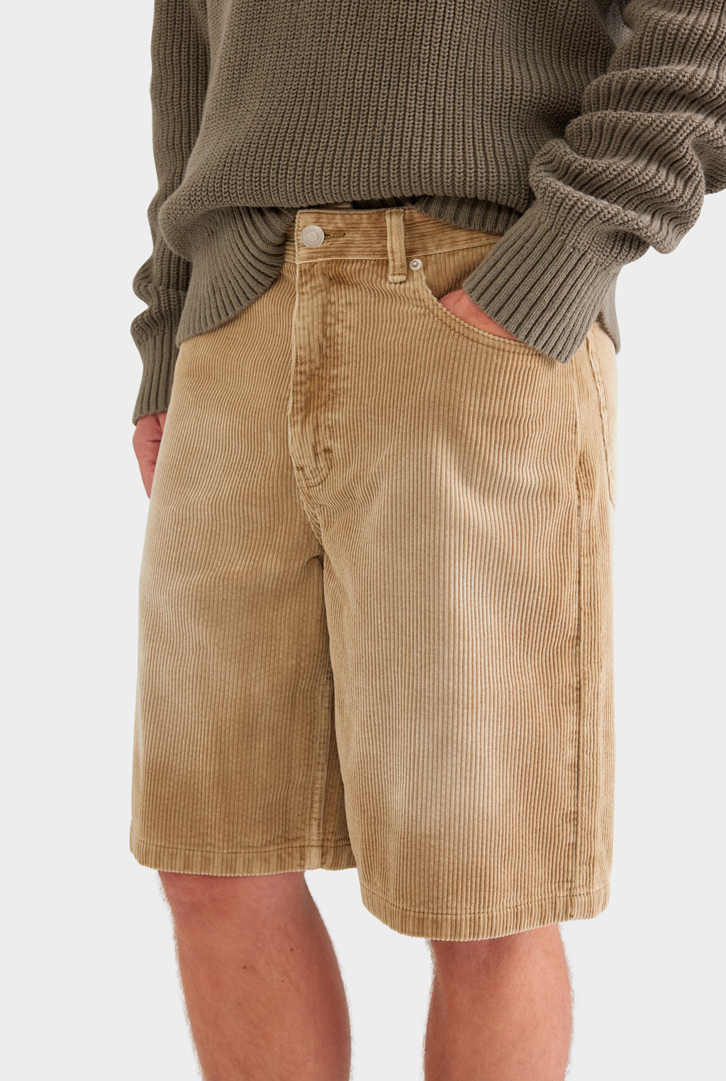Corduroy Short - Washed Beige