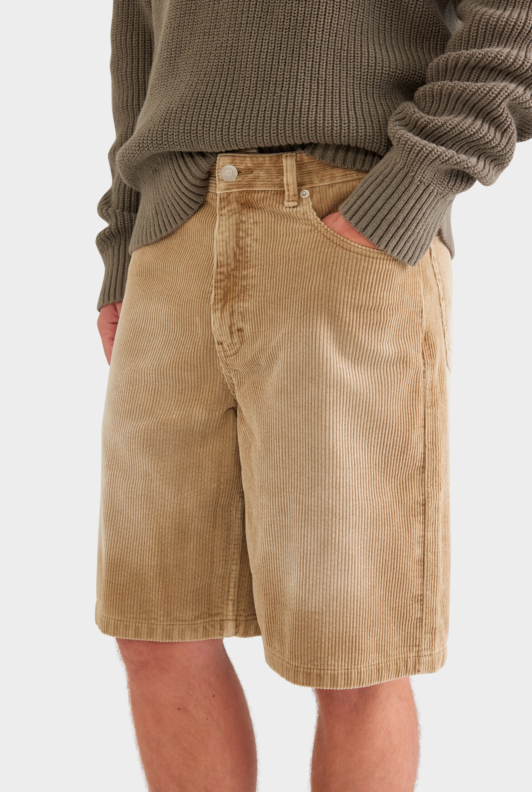 Corduroy Short - Washed Beige