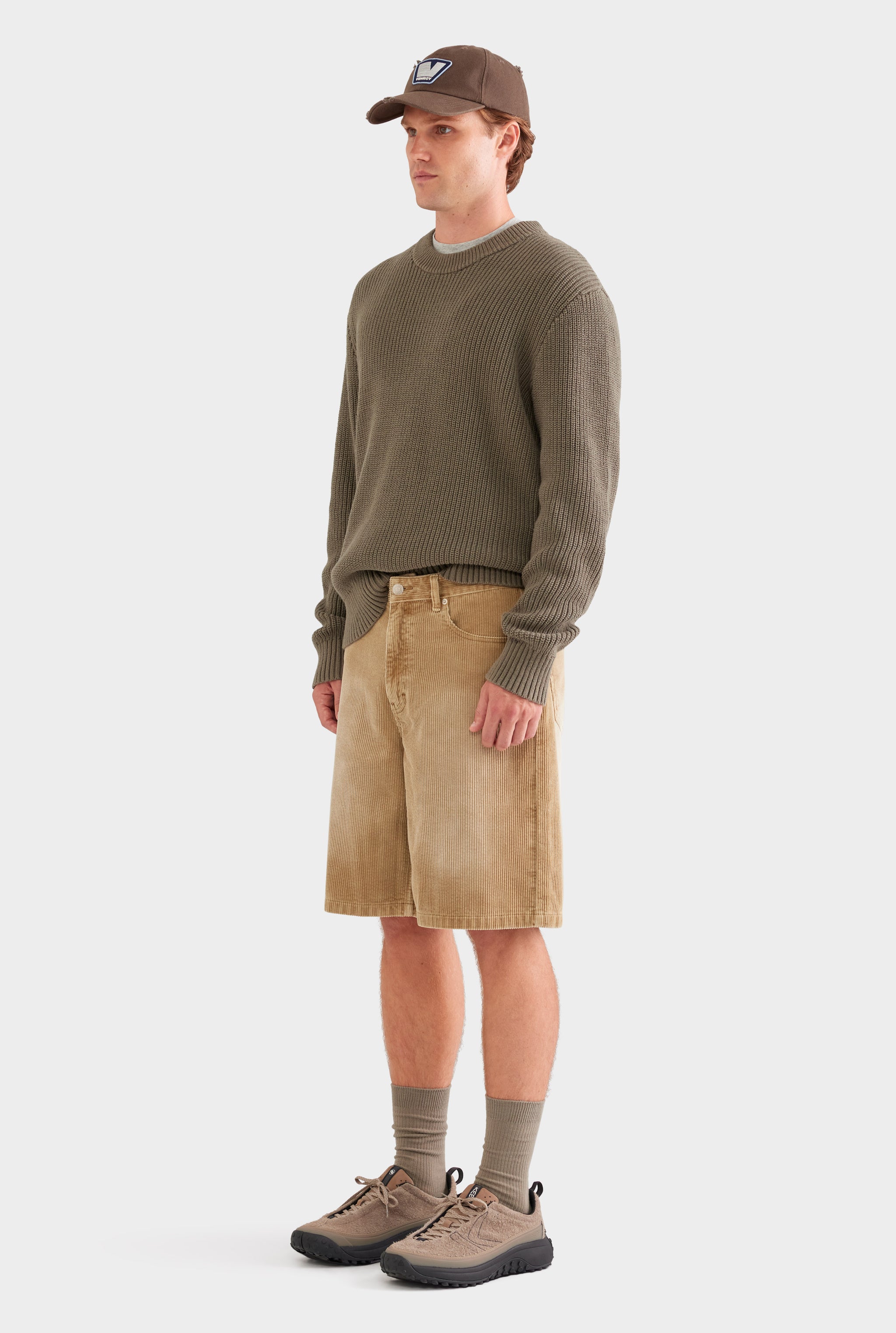 Corduroy Short - Washed Beige