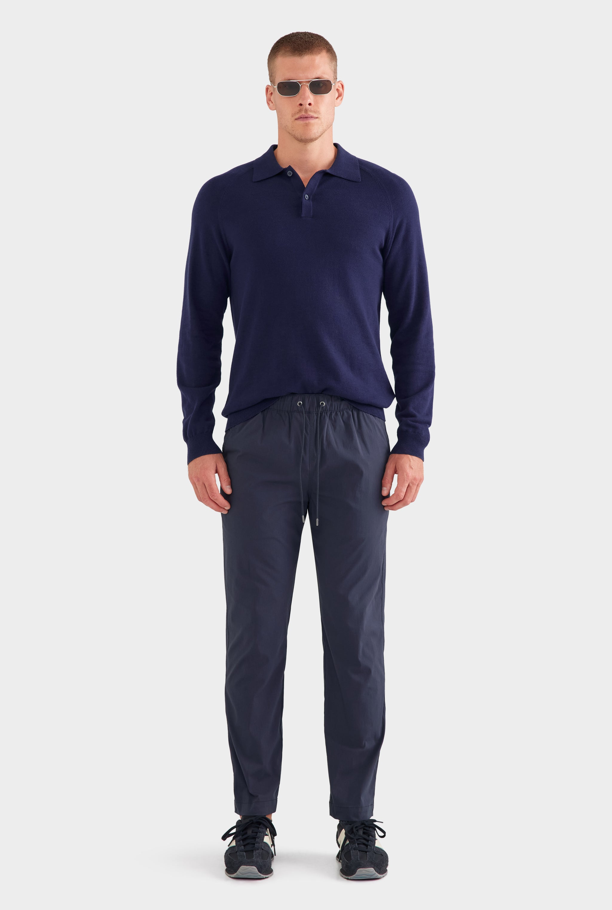 Cotton Stretch Pant - Navy