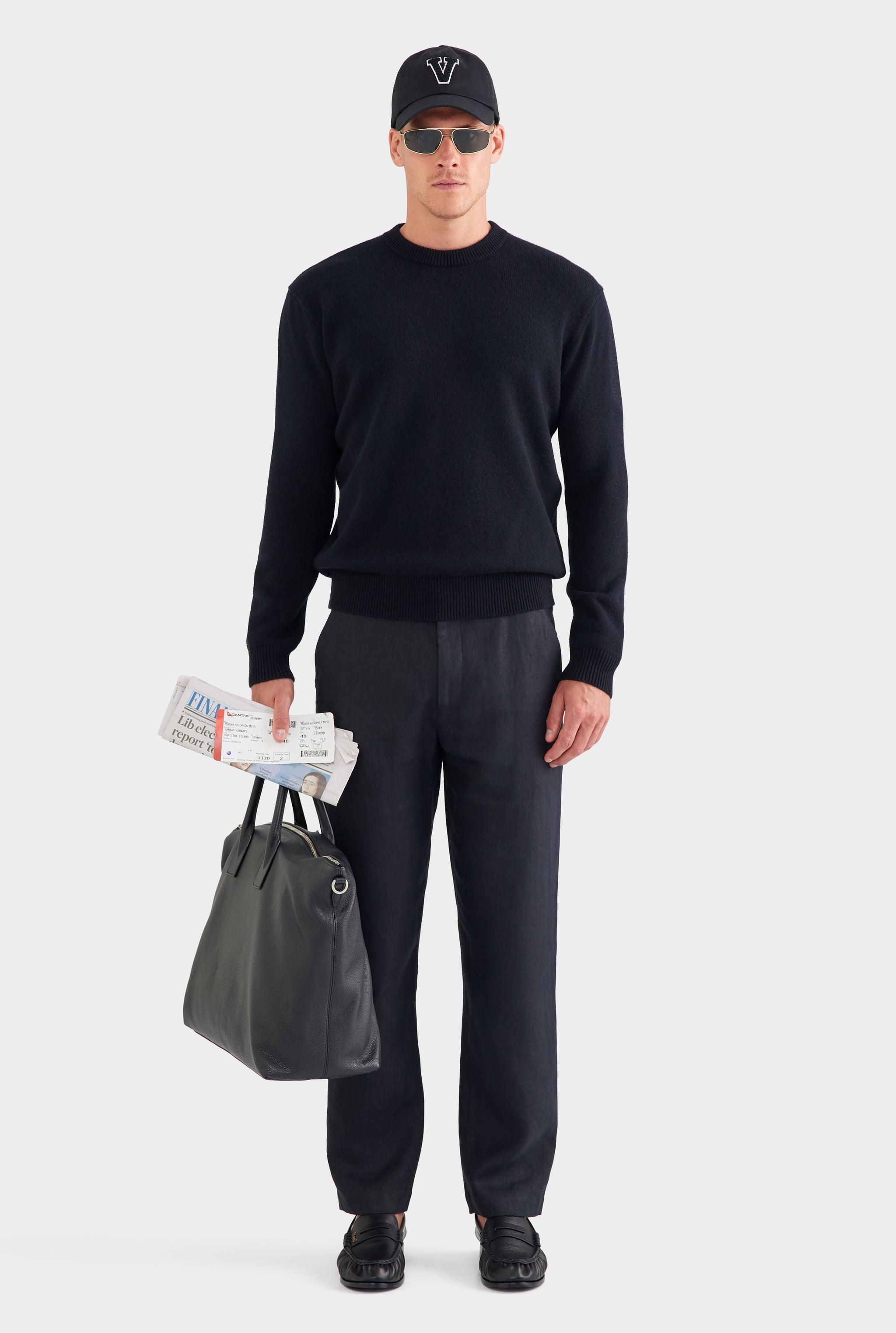 Wool Cashmere Sweater - Black