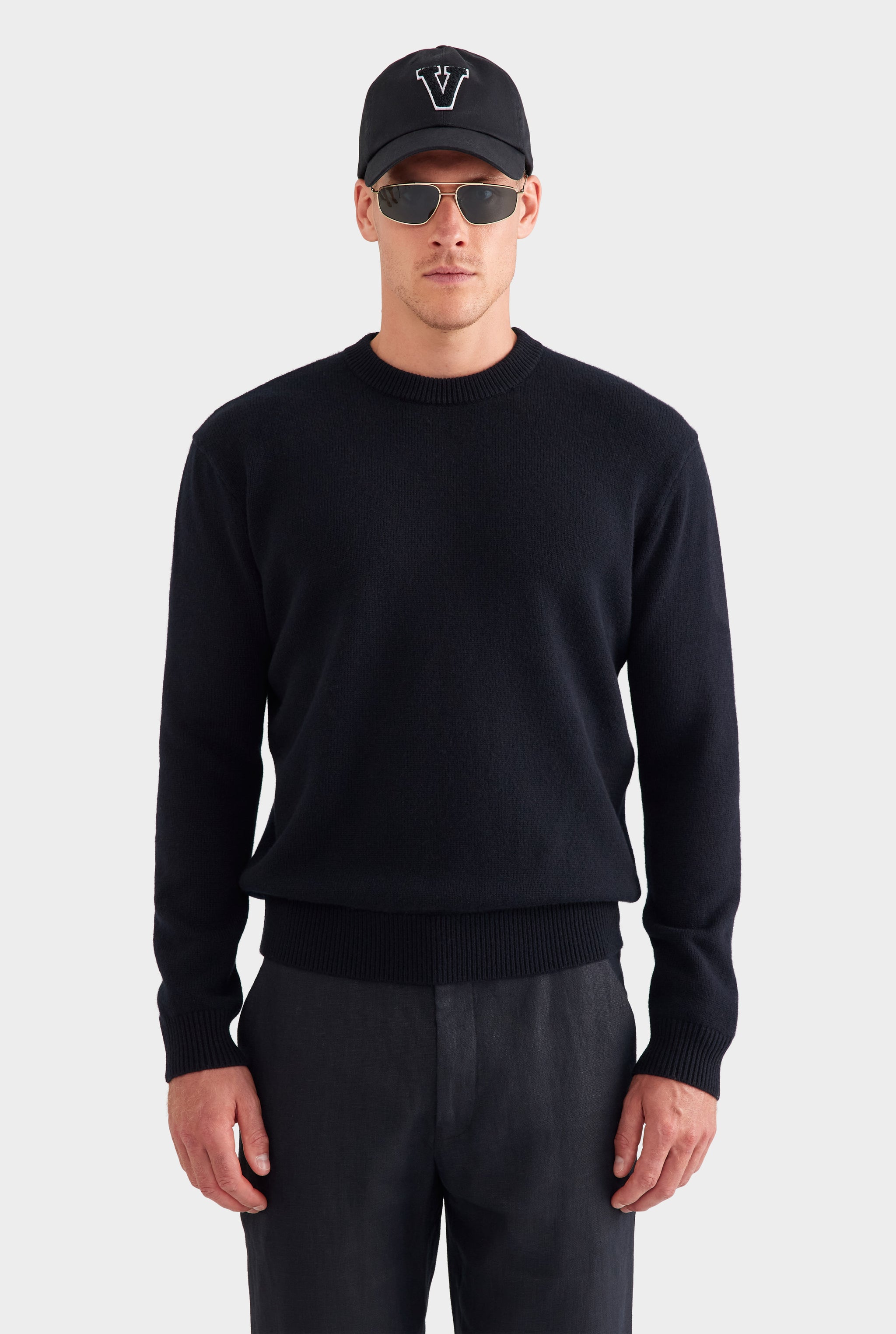 Wool Cashmere Sweater - Black