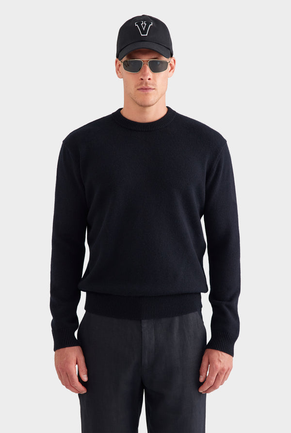 Wool Cashmere Sweater - Black