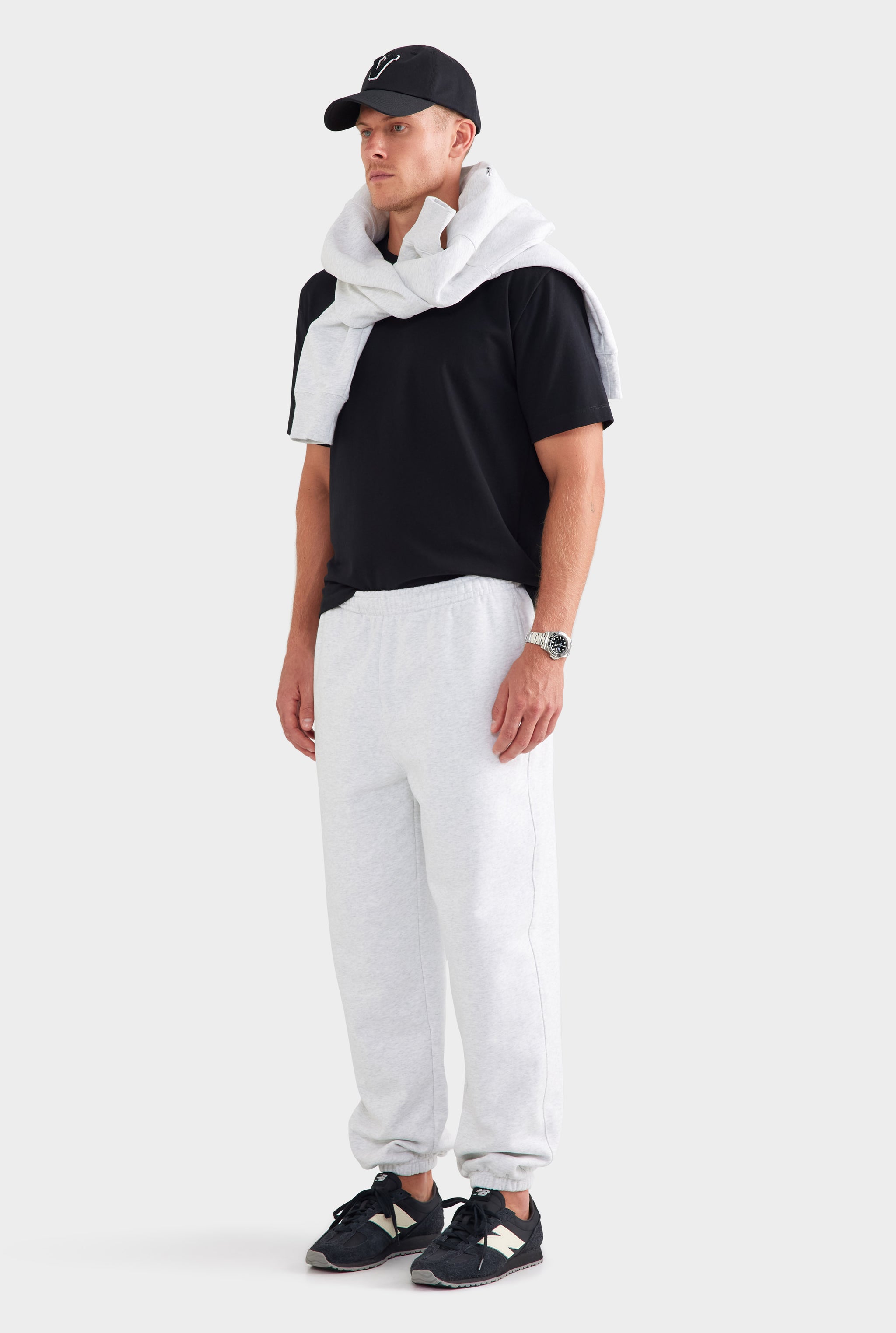 Fleece Track Pant - Light Grey Marl