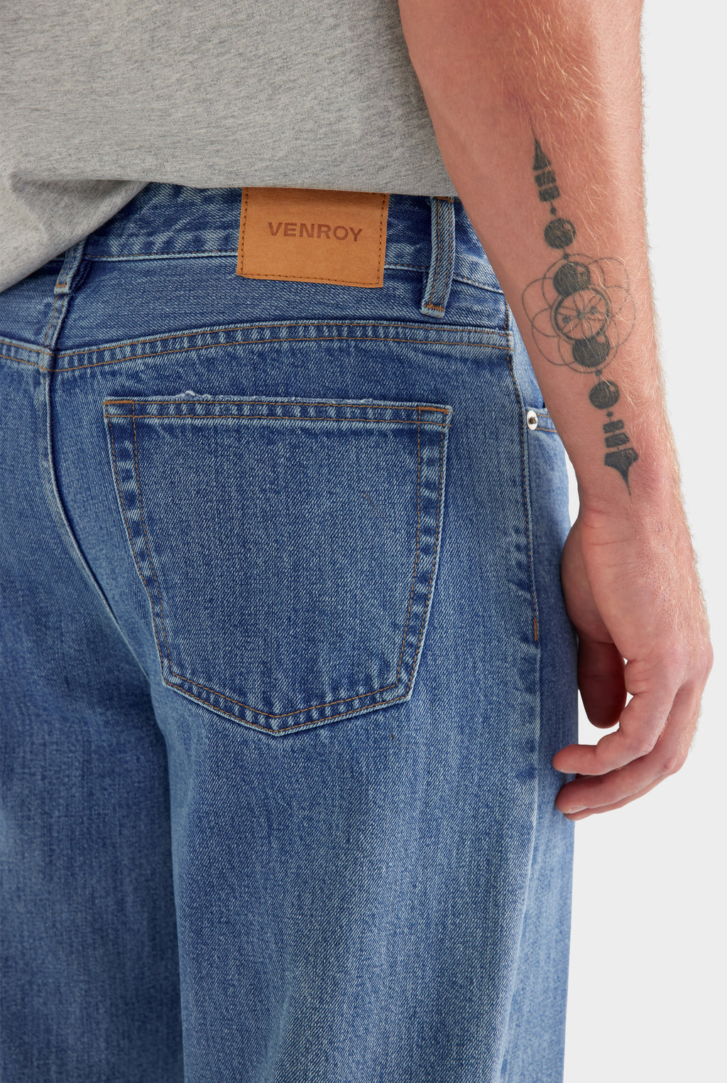 Straight Leg Denim Jean - Light Blue