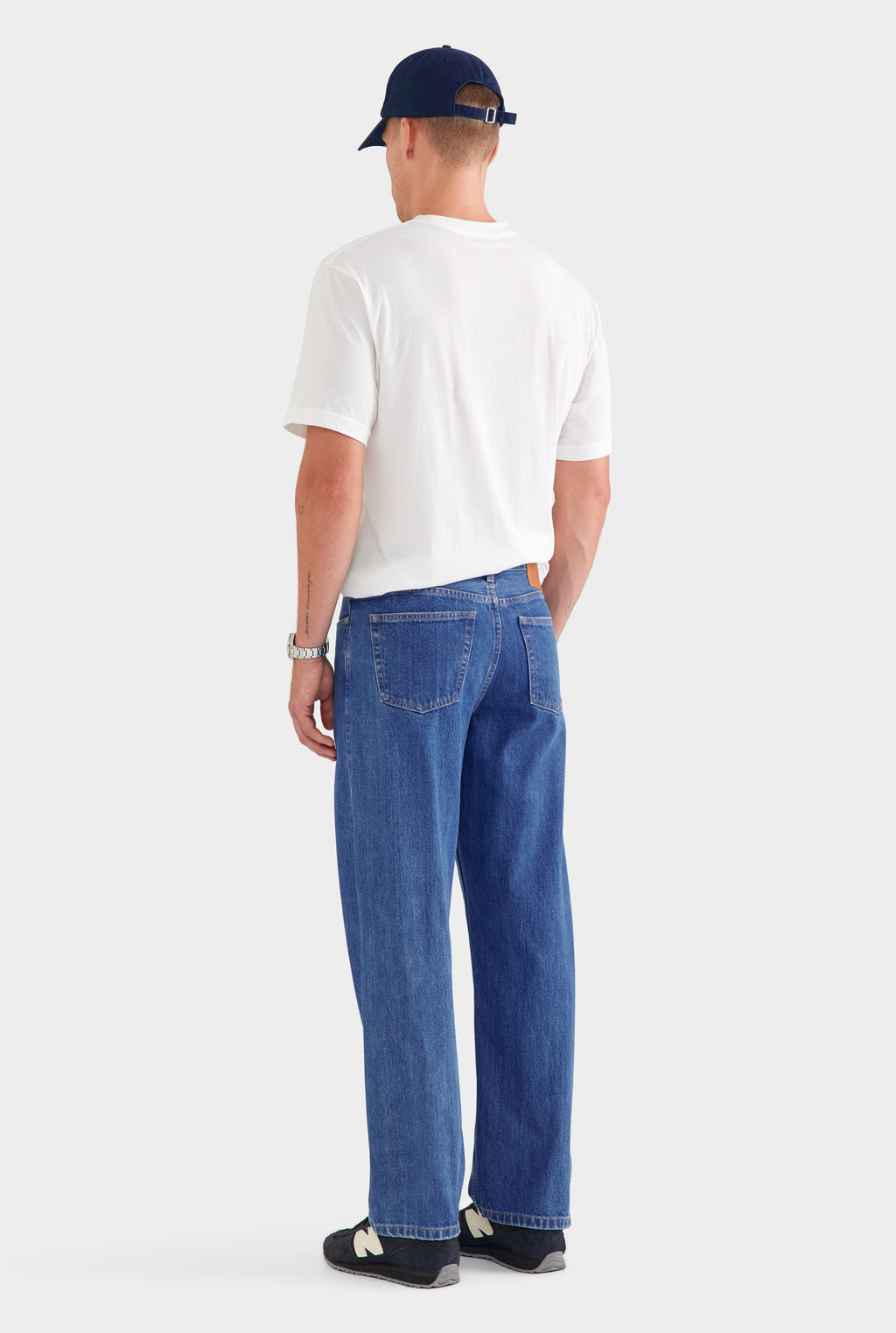 Straight Leg Denim Jean - Mid Blue