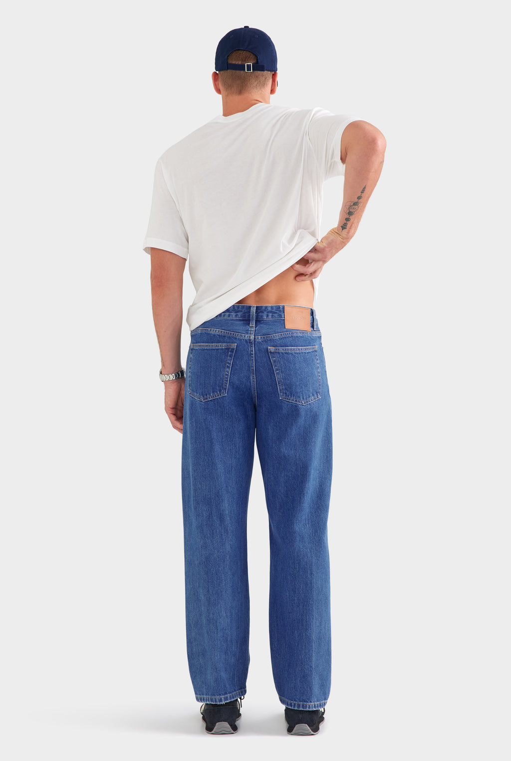 Straight Leg Denim Jean - Mid Blue