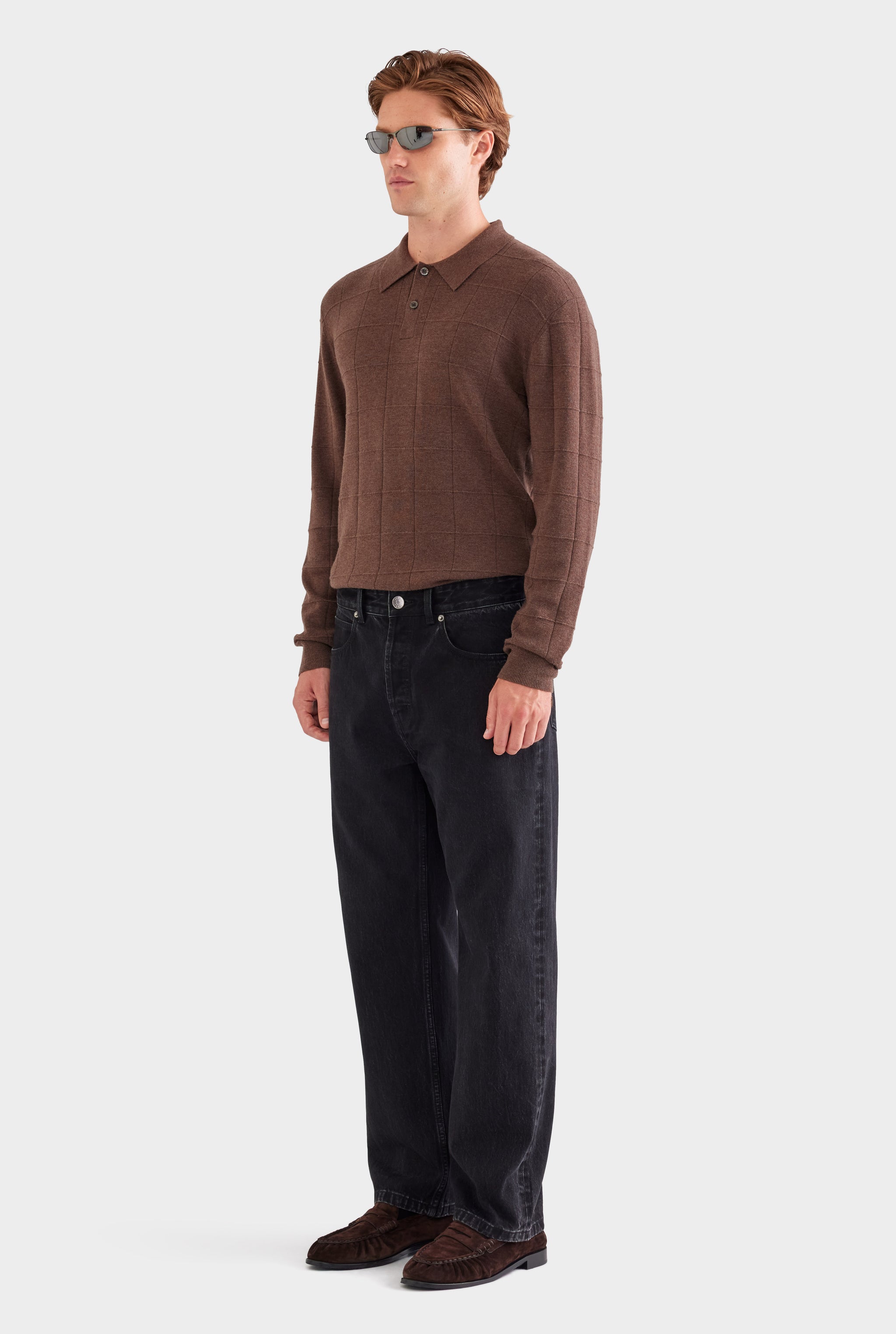Straight Leg Denim Jean - Washed Black