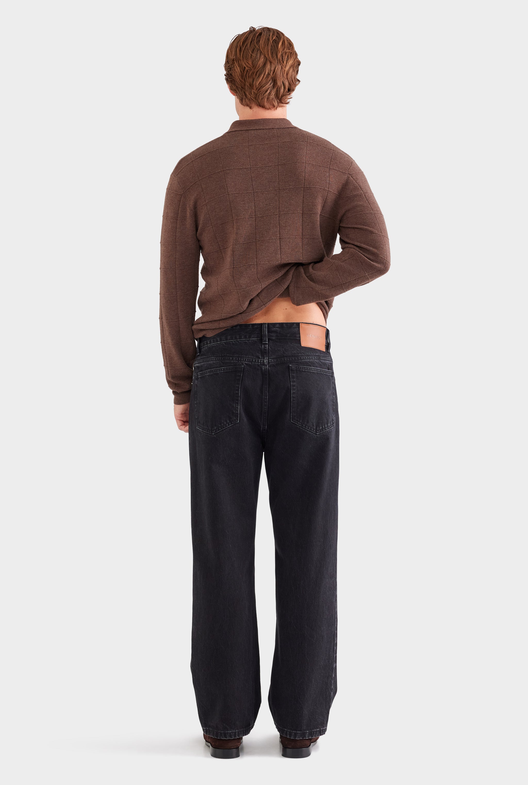 Straight Leg Denim Jean - Washed Black