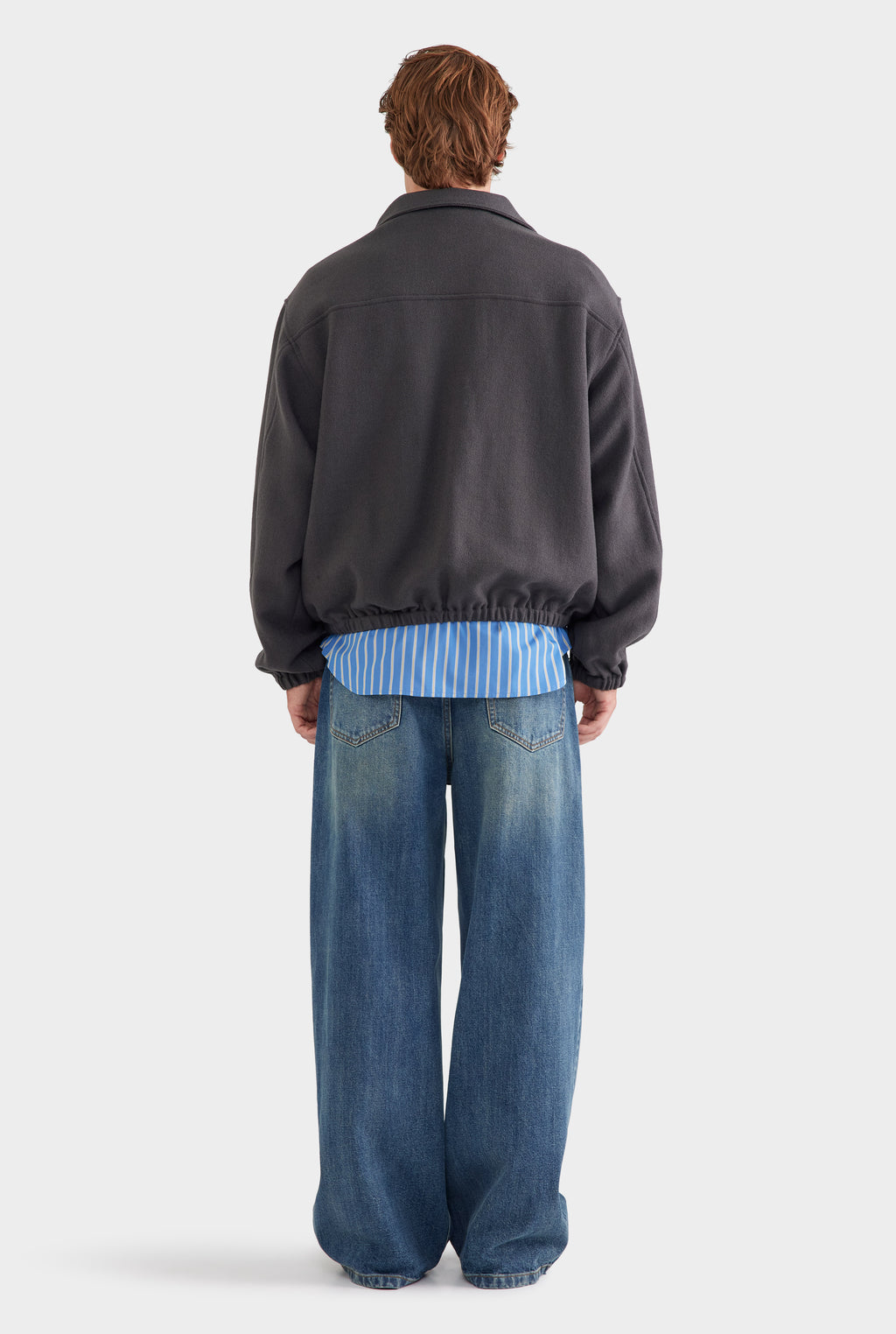 Wool Fleece Quarter Zip - Charcoal