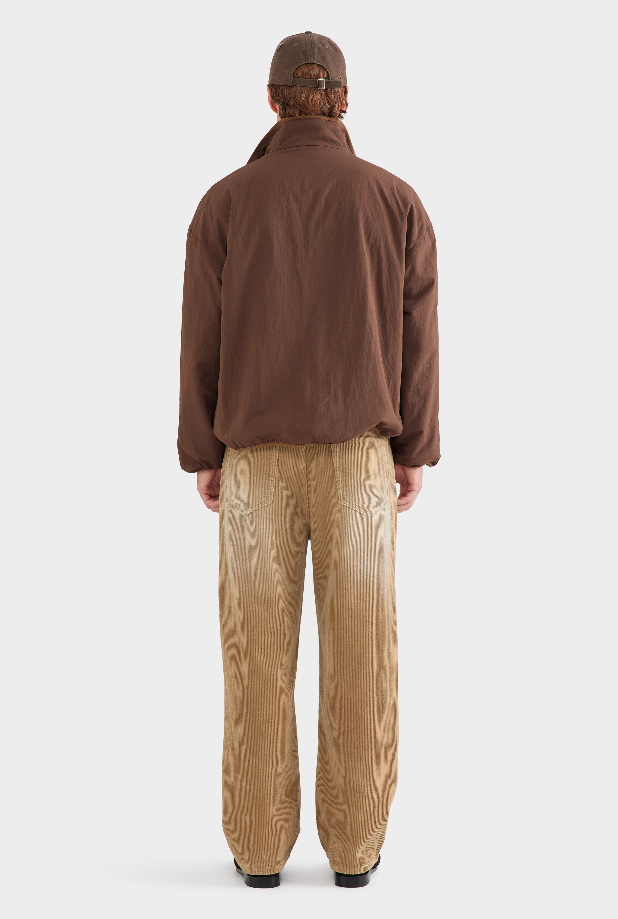 Reversible Fleece Zip Through Jacket - Brown