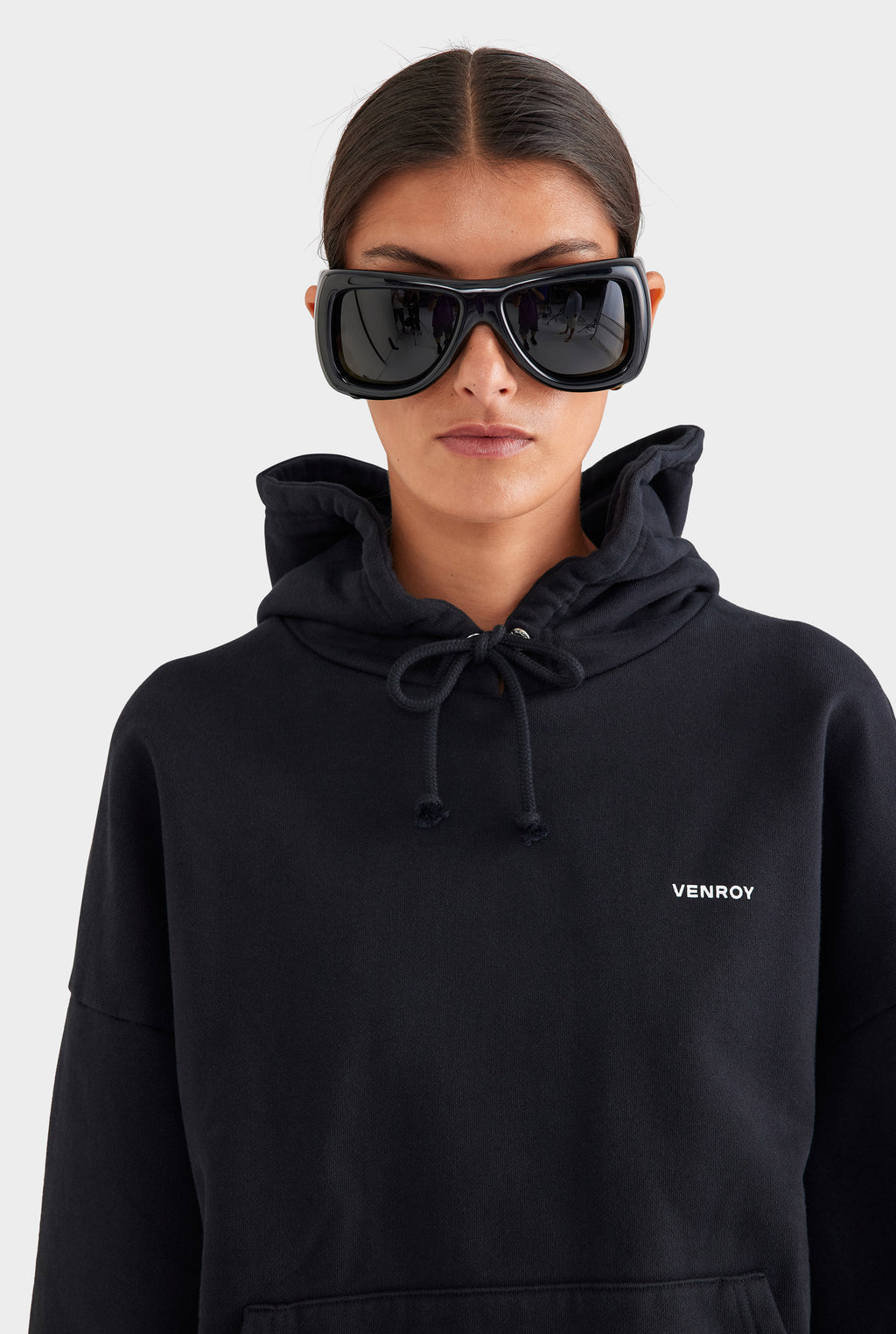 Fleece Track Hoodie - Black