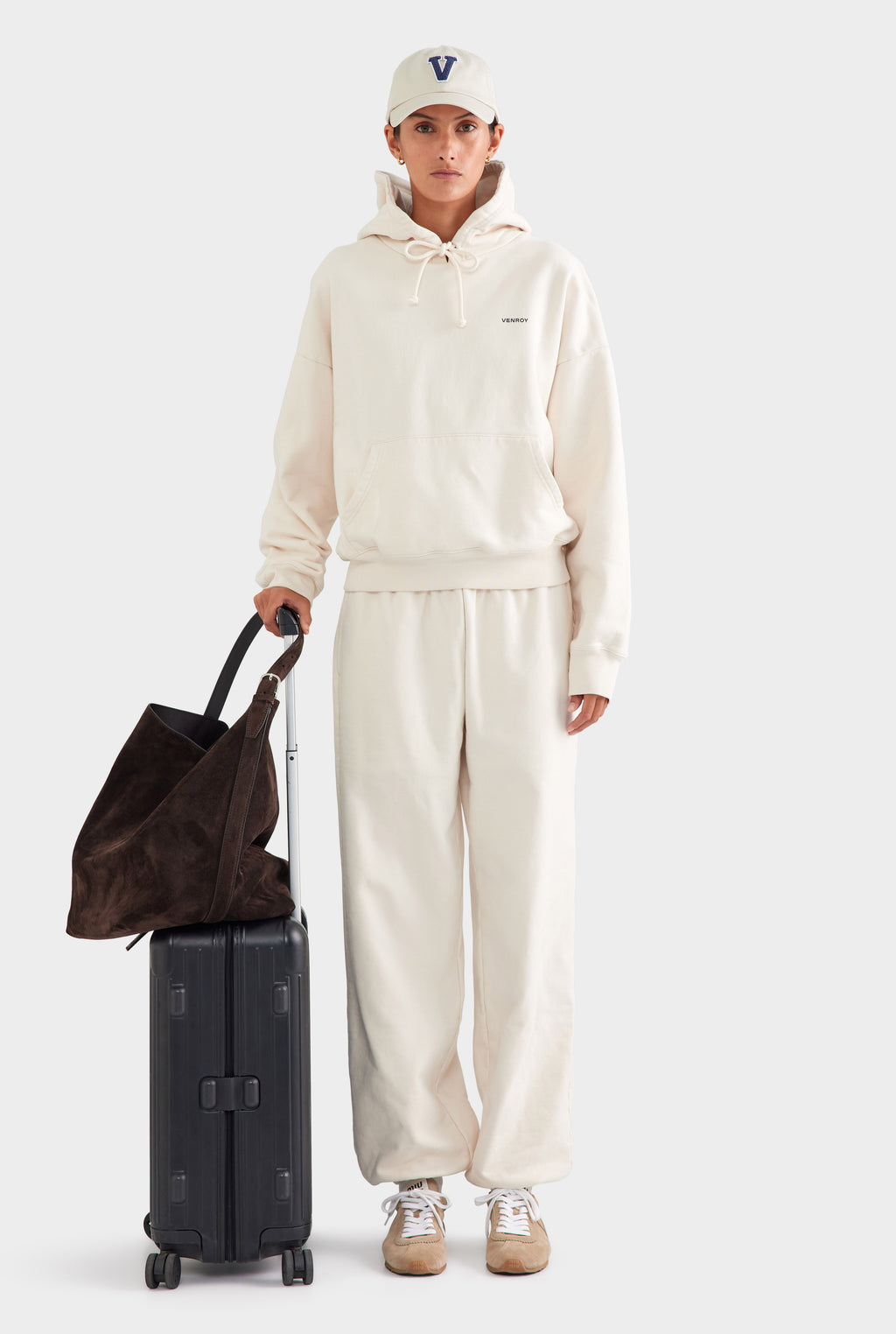 Fleece Track Hoodie - Cream