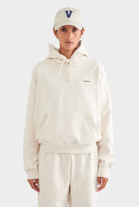 Fleece Track Hoodie - Cream