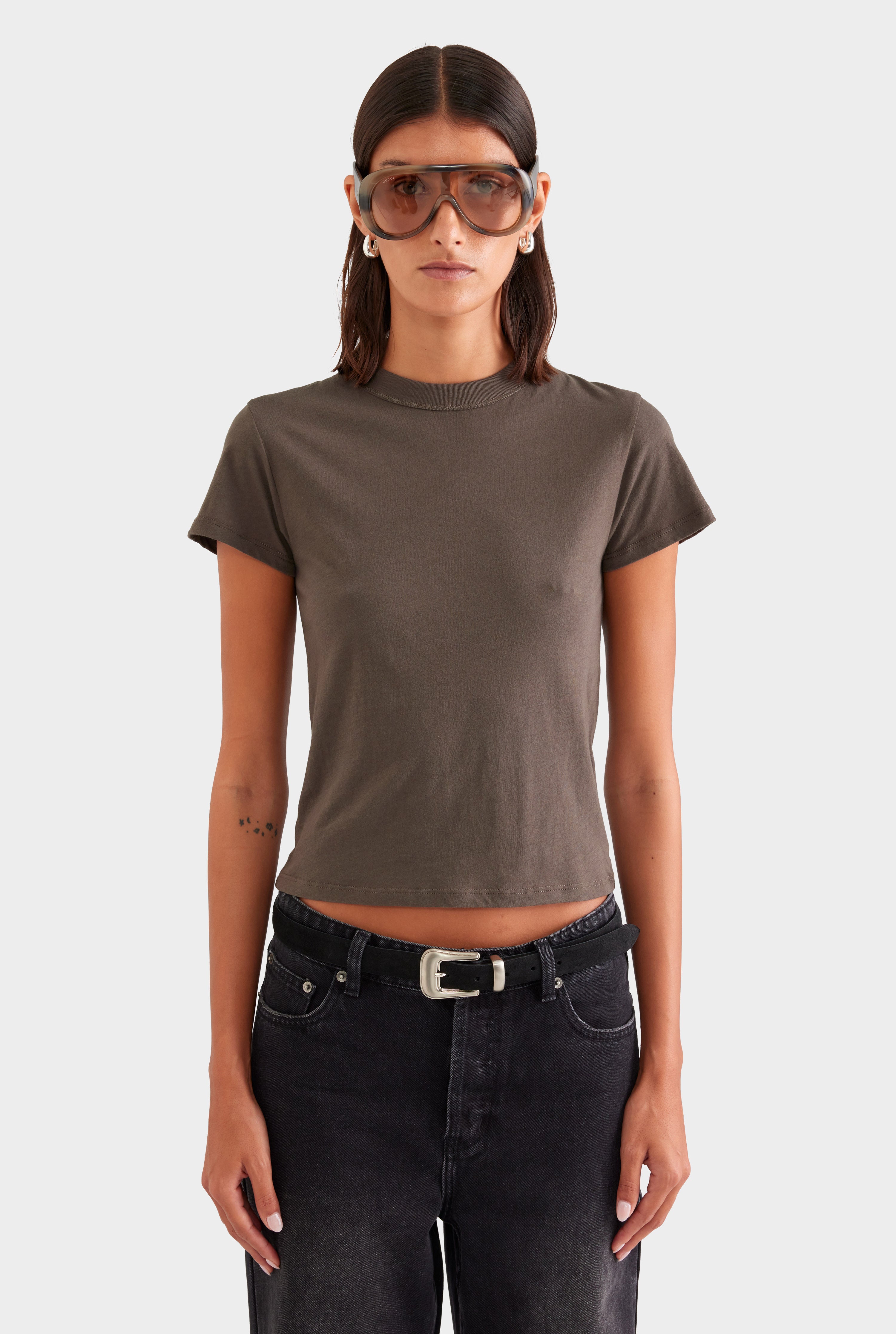 Lightweight Cotton Baby Tee - Dark Olive