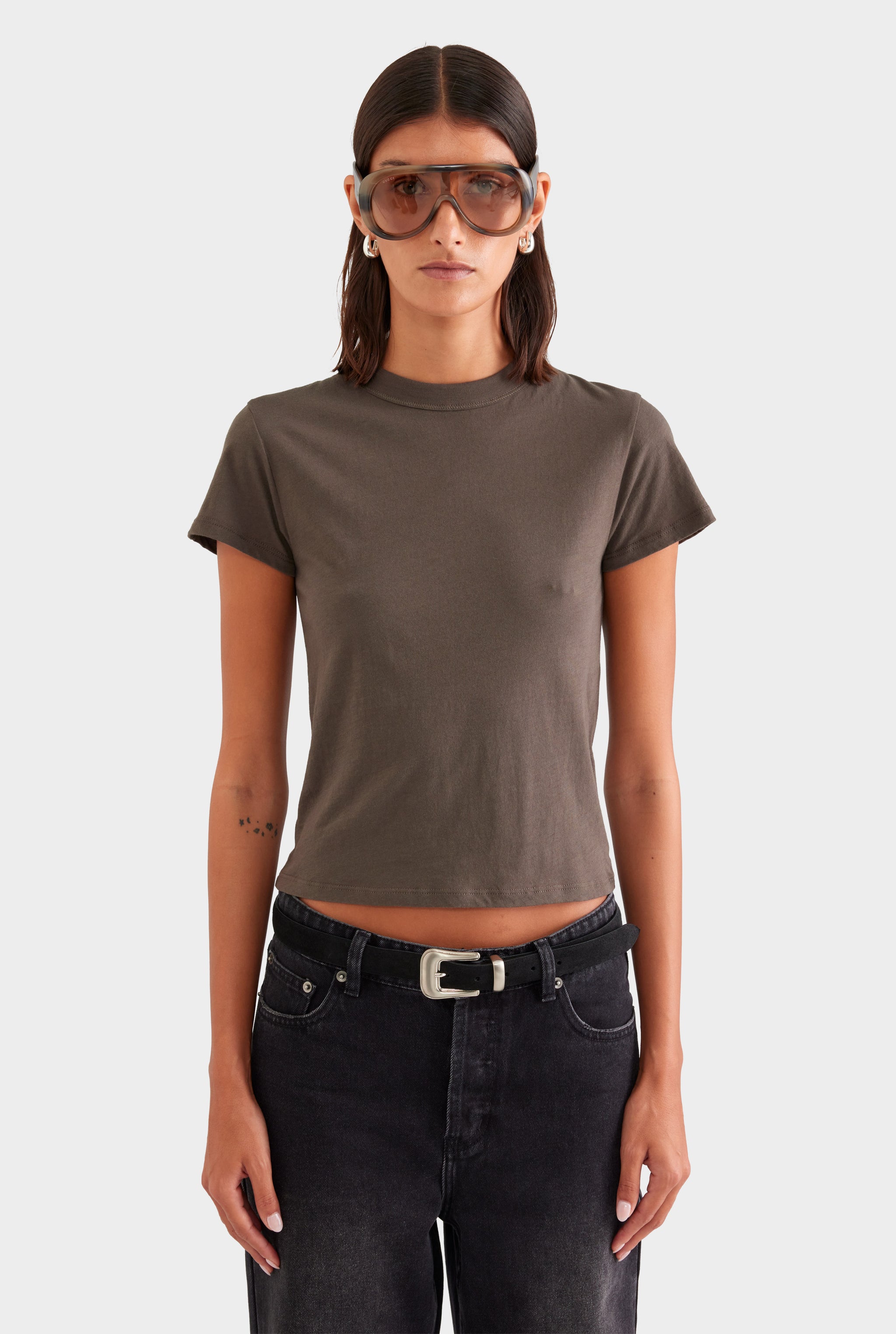 Lightweight Cotton Baby Tee - Dark Olive