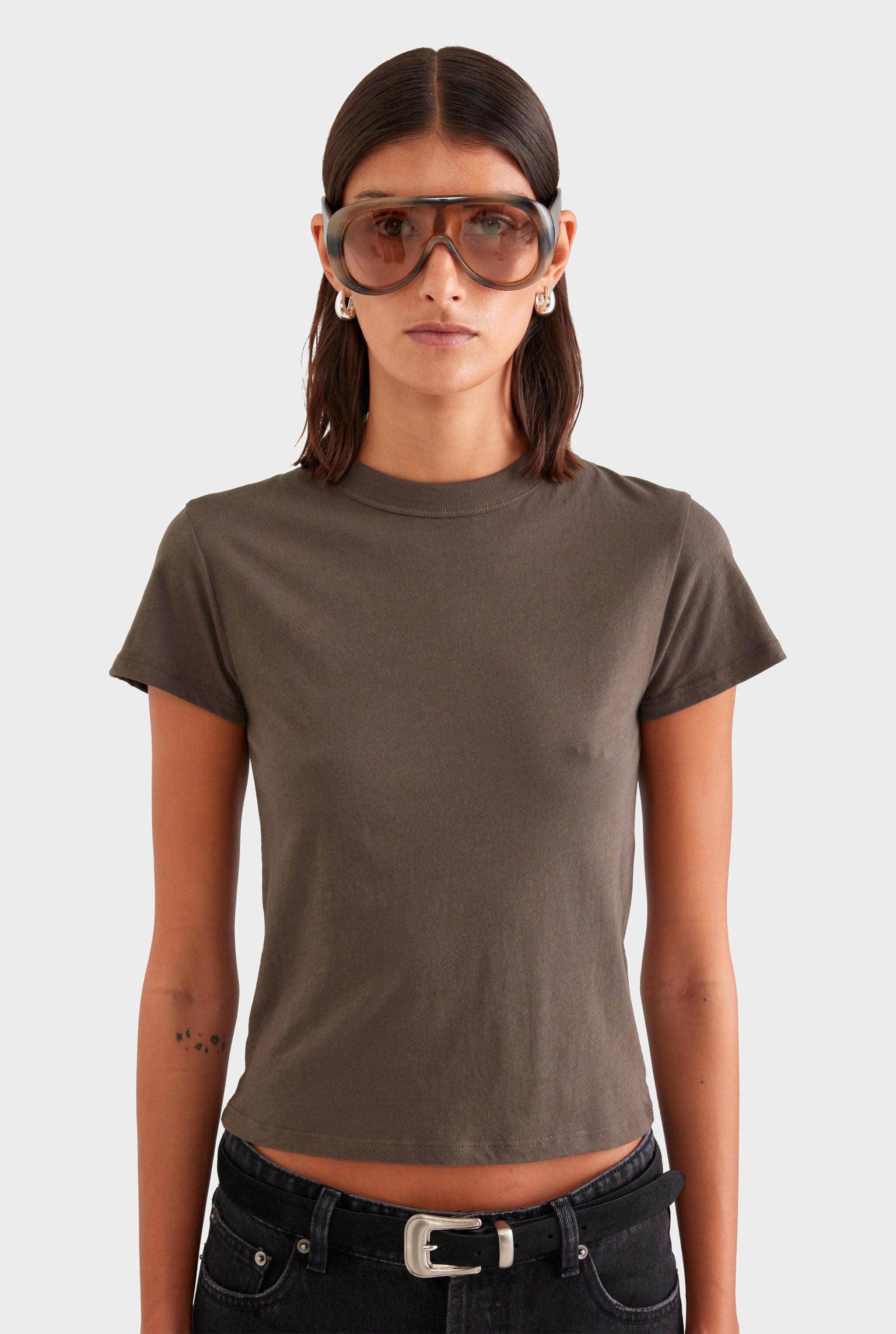 Lightweight Cotton Baby Tee - Dark Olive